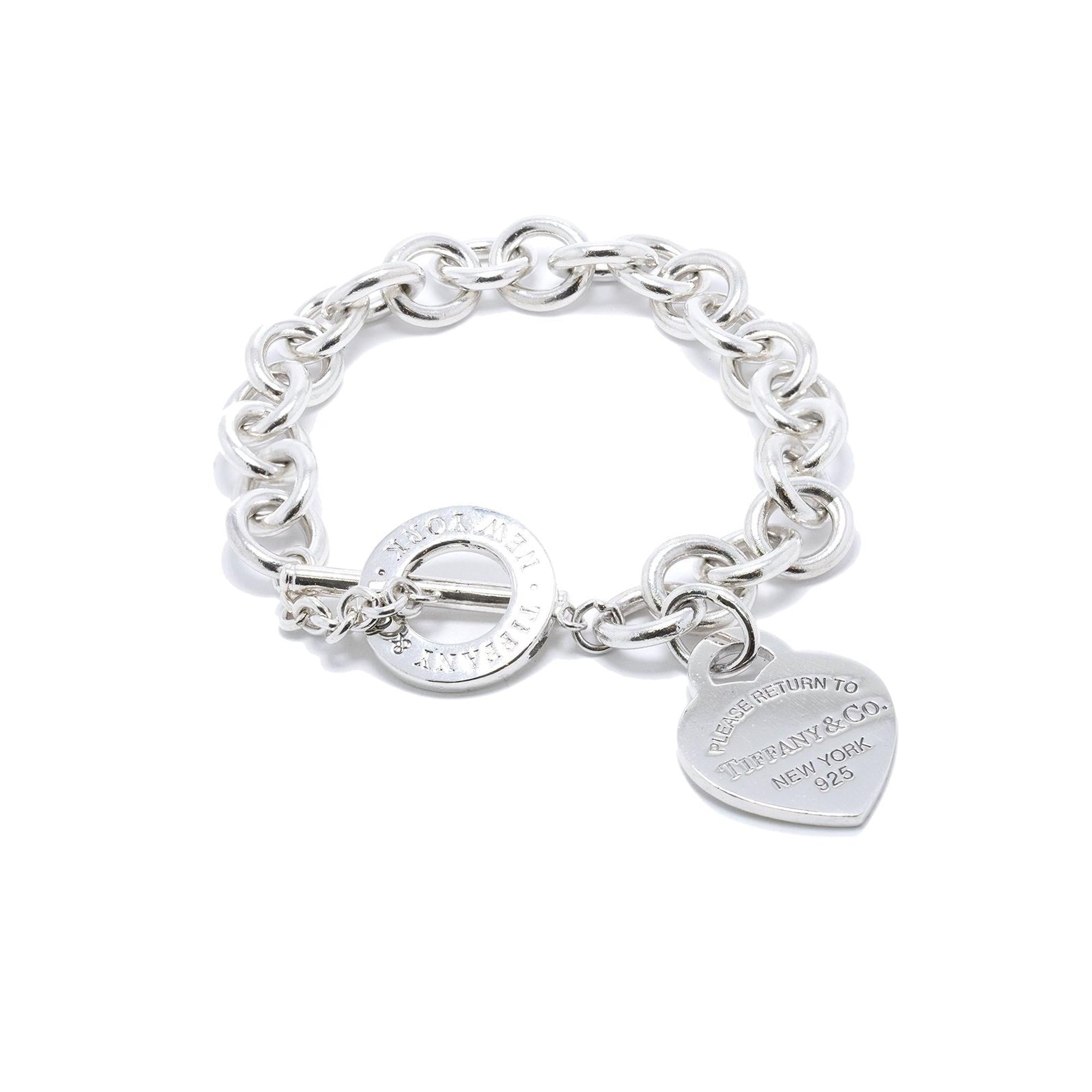 Tiffany & Co. Return to Tiffany Heart Tag Charm Bracelet with Toggle Clasp