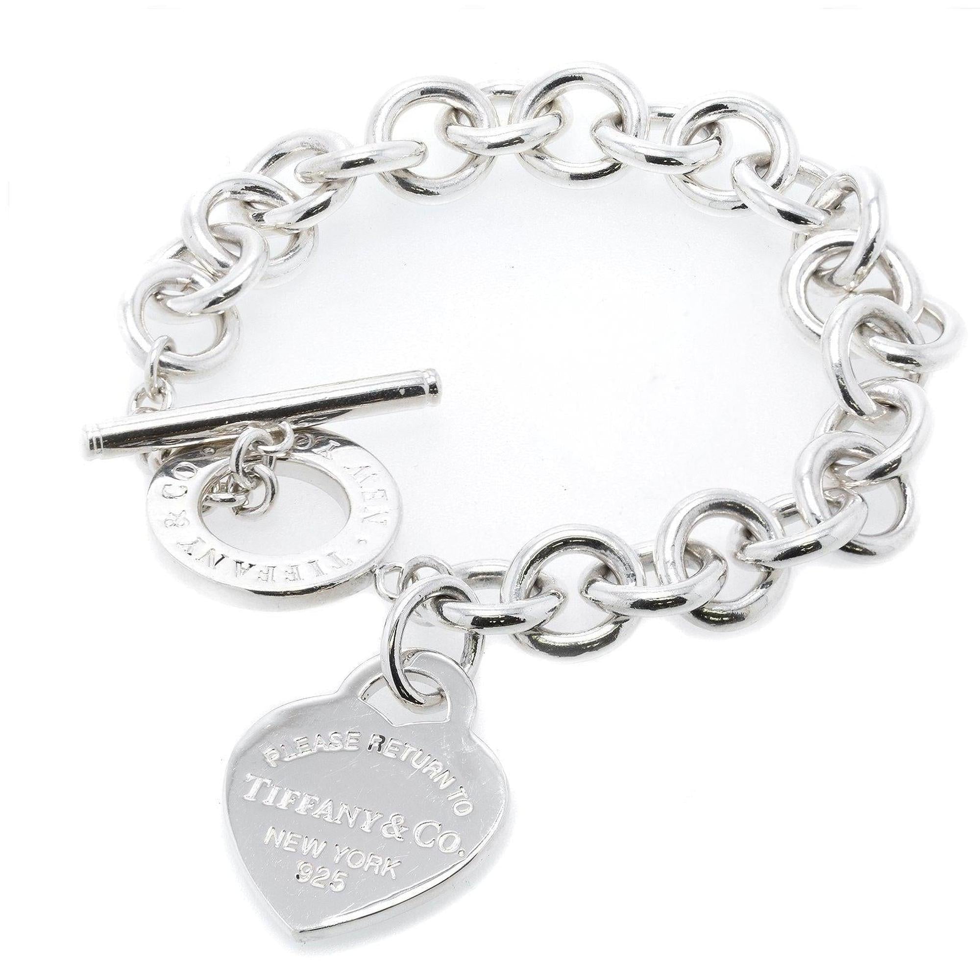 Tiffany & Co. Return to Tiffany Heart Tag Charm Bracelet with Toggle Clasp
