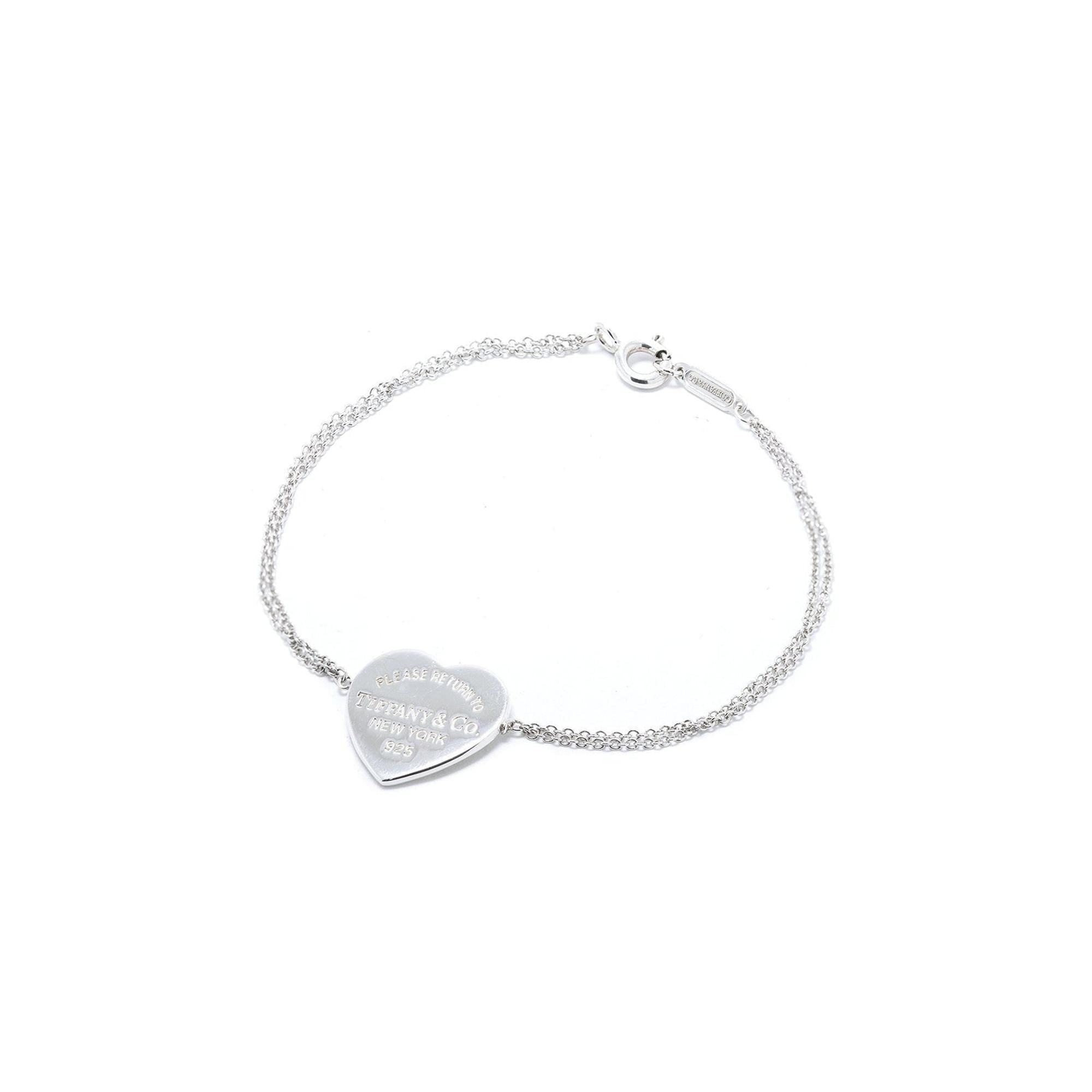 Tiffany & Co. Return to Tiffany Heart Tag Double Chain Bracelet