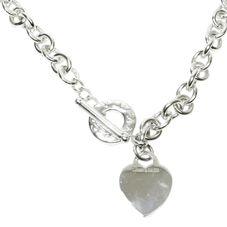 Tiffany & Co. Heart Tag Silver Chain Link Toggle Necklace Tiffany & Co. |  TLC