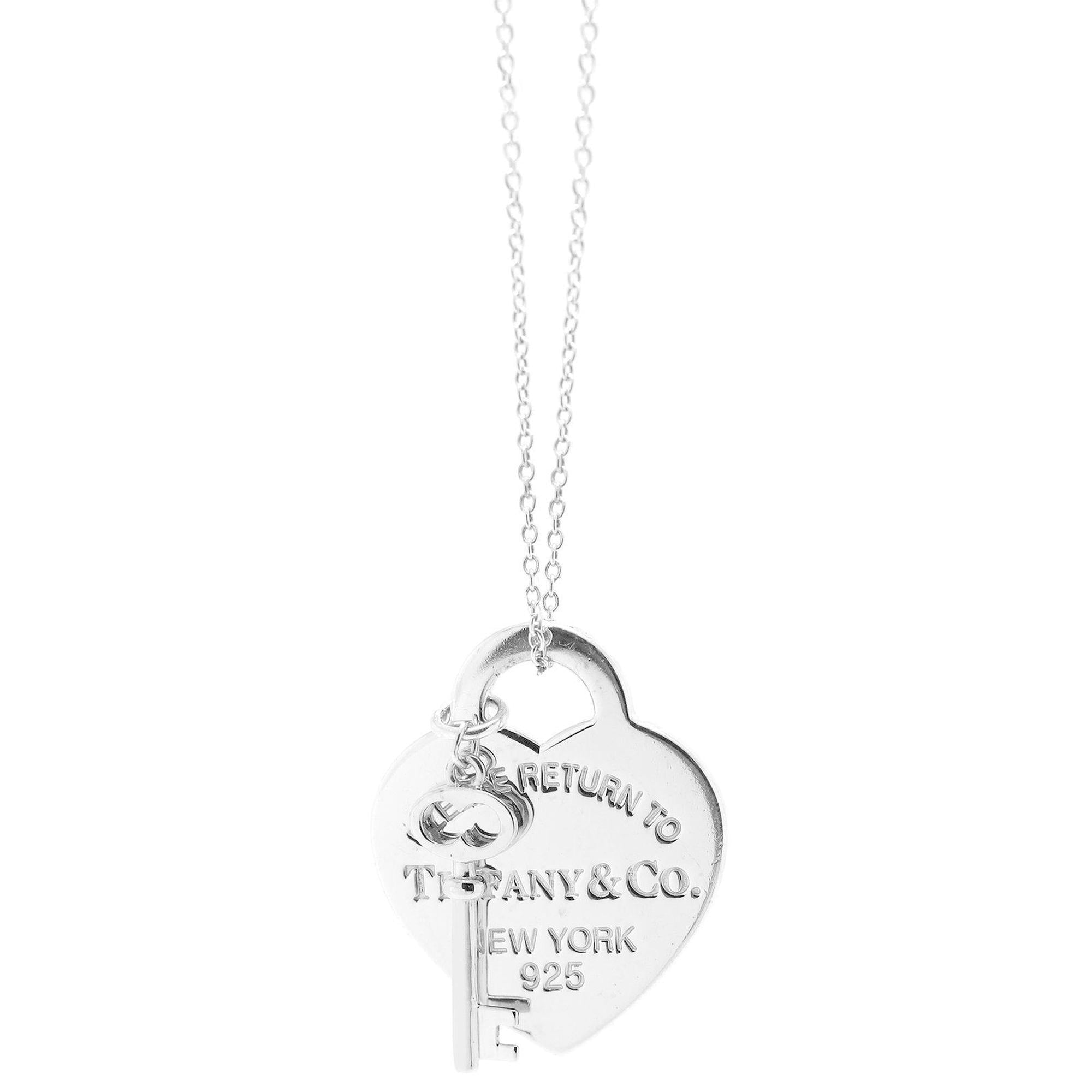 Tiffany & Co. Return to Tiffany Heart Tag and Key Pendant Necklace