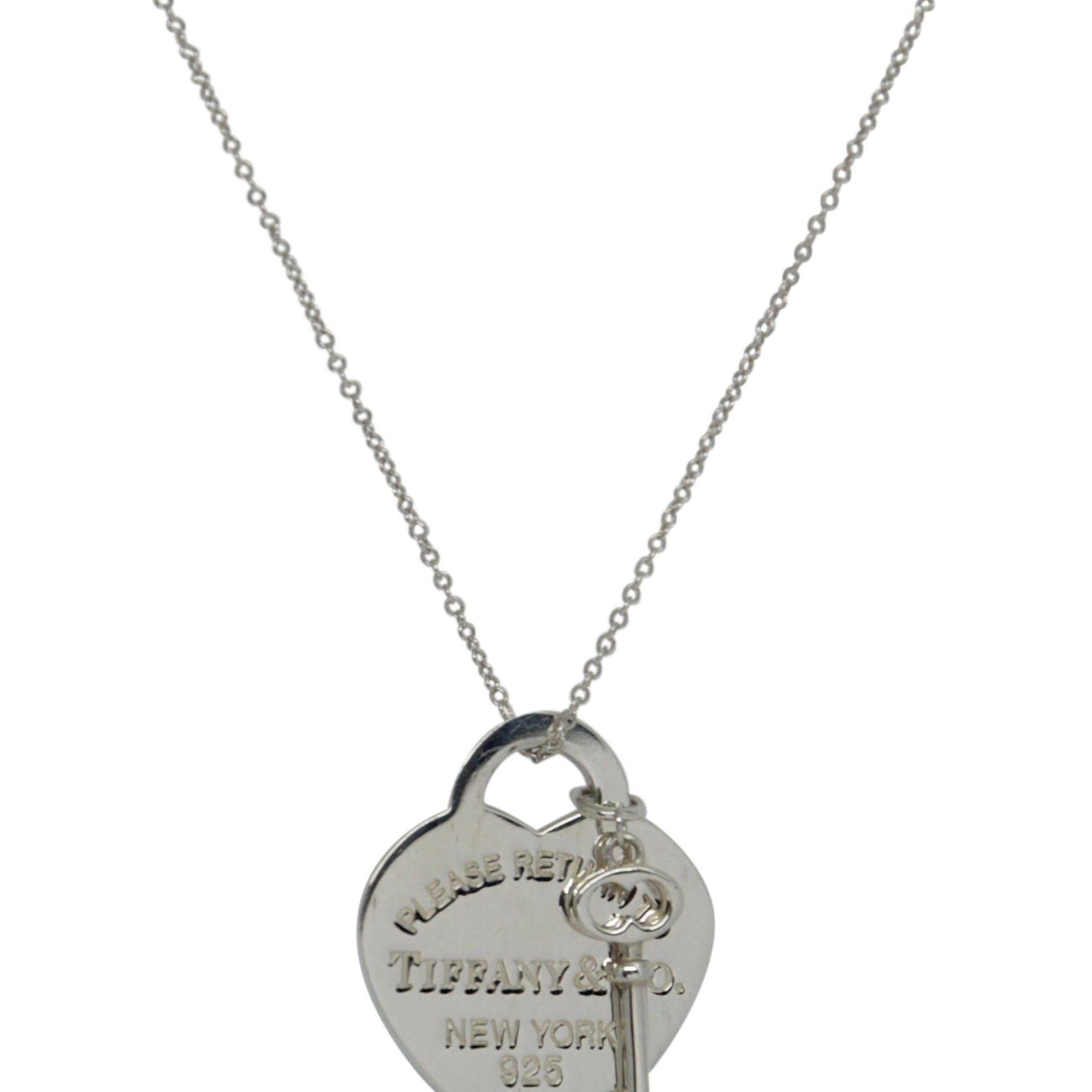 Tiffany & Co. Return to Tiffany Heart Tag with Key Pendant Necklace