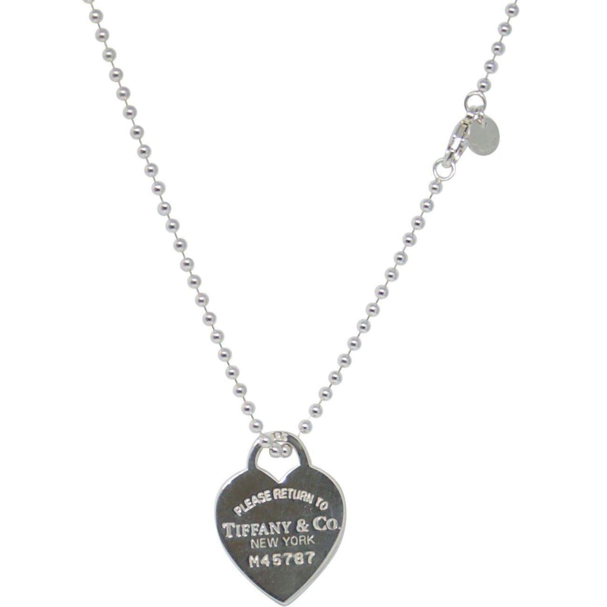 Tiffany & Co. Return to Tiffany Large Heart Tag Pendant on Beaded Chain