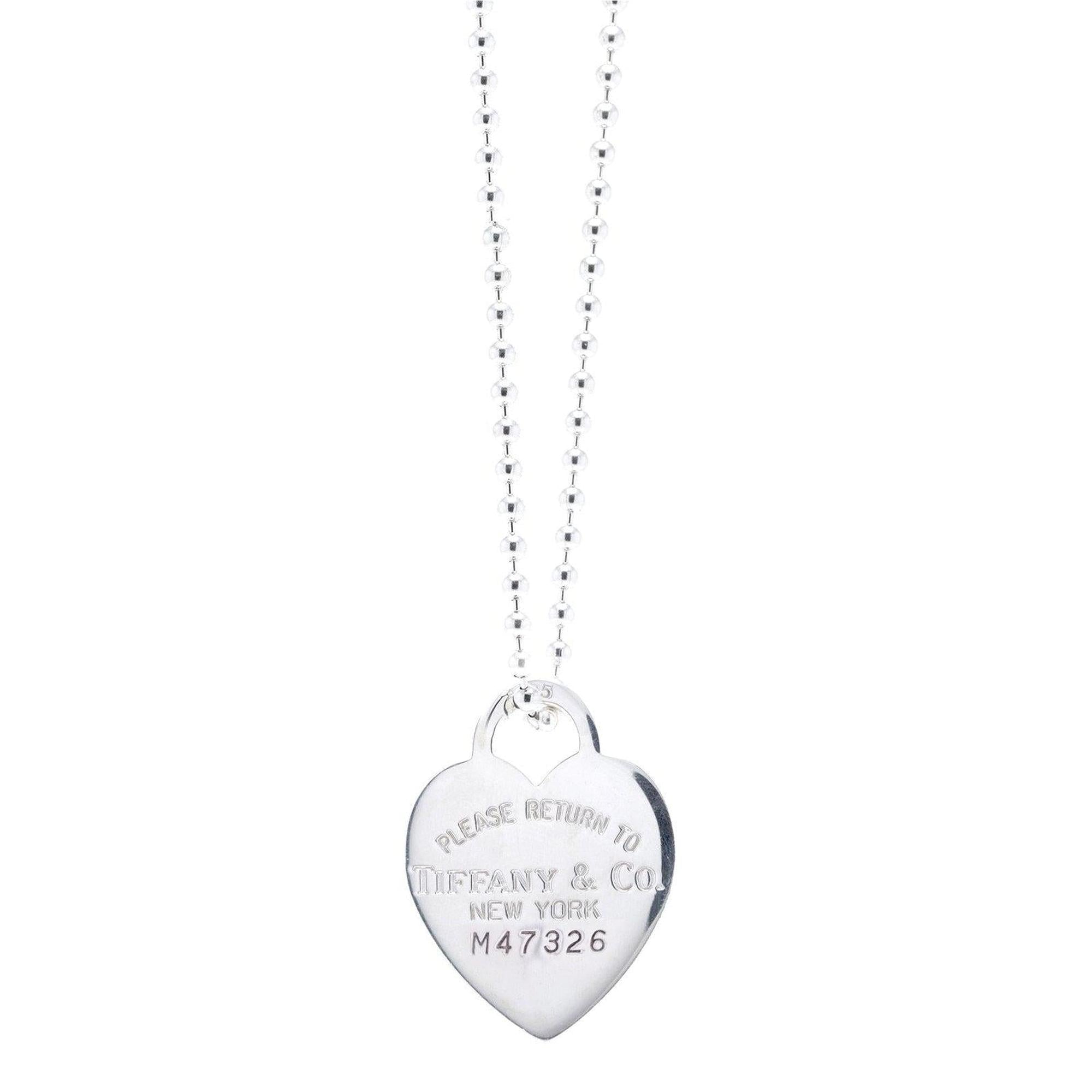 Tiffany & Co. Return to Tiffany Large Heart Tag Pendant on Beaded Chain