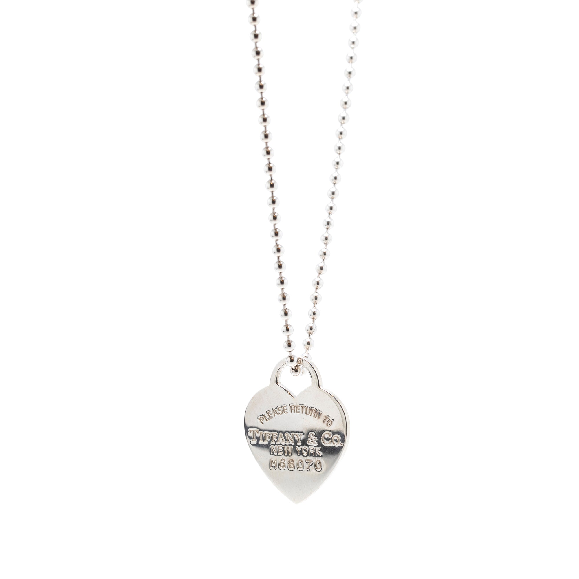 Tiffany & Co. Return to Tiffany Large Heart Tag Pendant on Beaded Chain