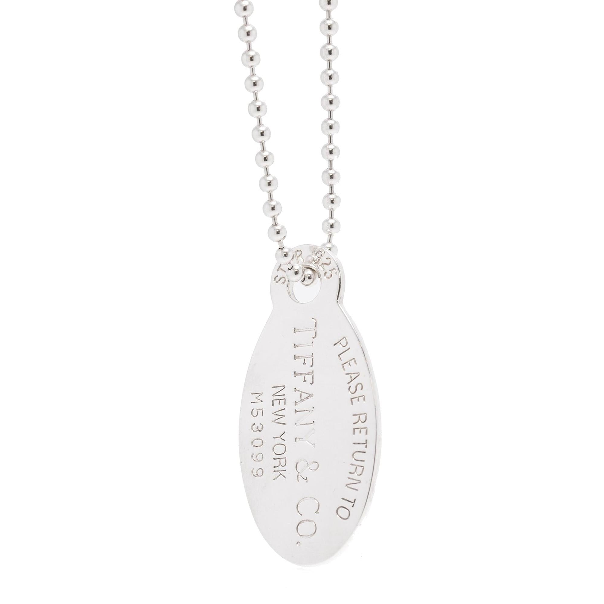Tiffany & Co. Return to Tiffany Large Oval Tag Pendant Necklace