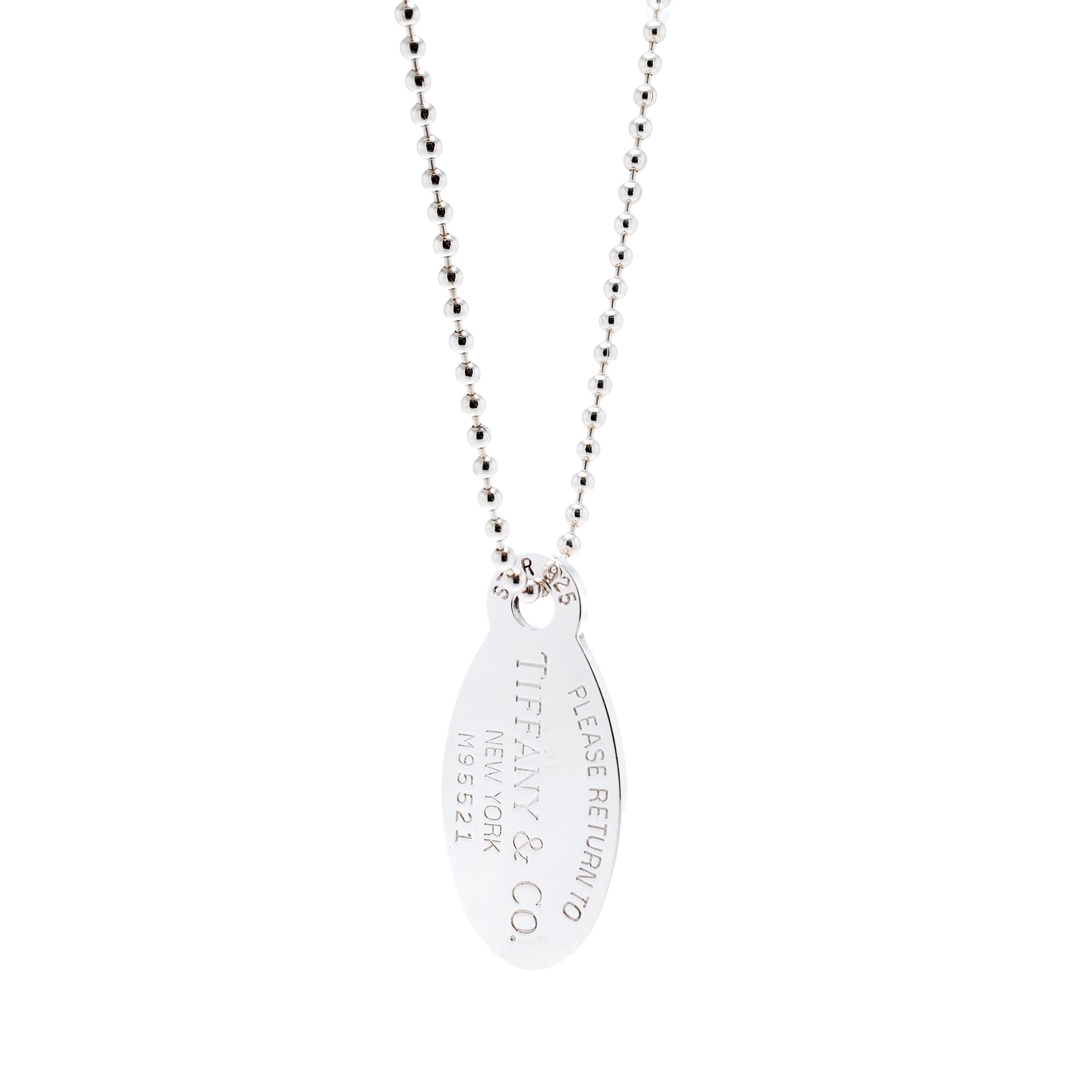 Tiffany & Co. Return to Tiffany Large Oval Tag Pendant Necklace