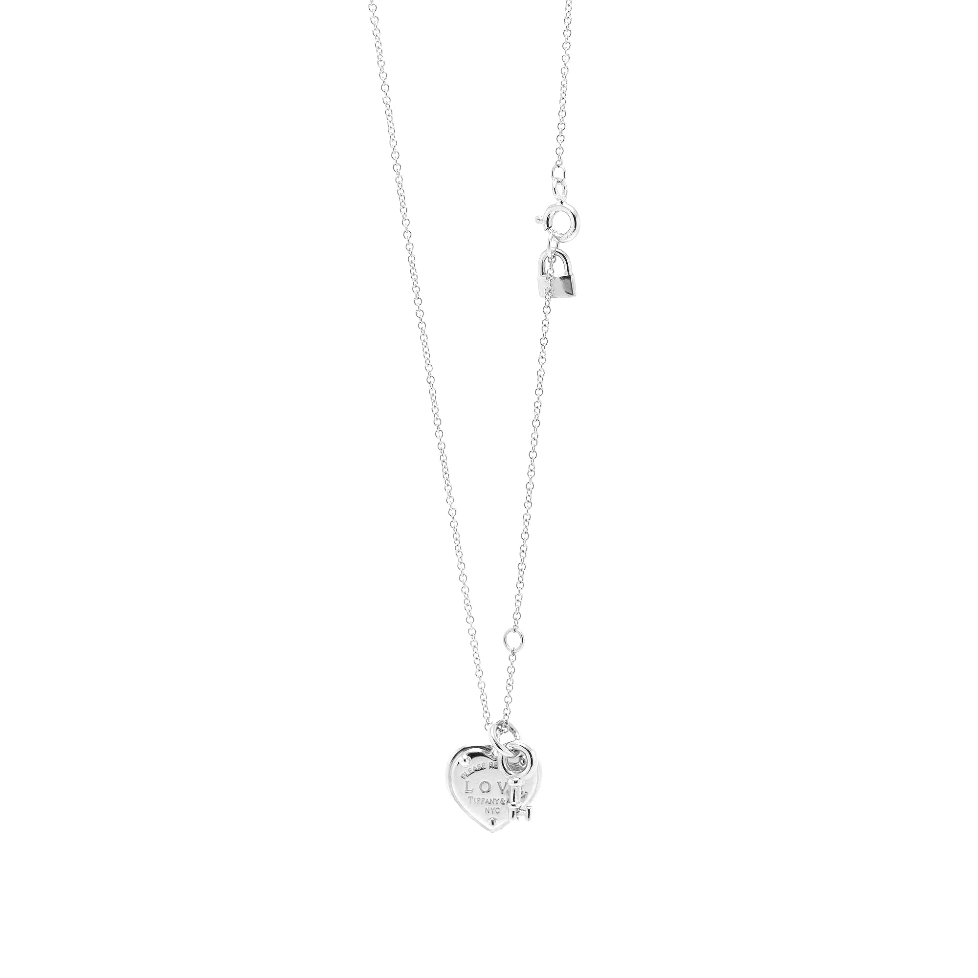 Tiffany & Co. Return to Tiffany Love Heart Tag Key Pendant Necklace