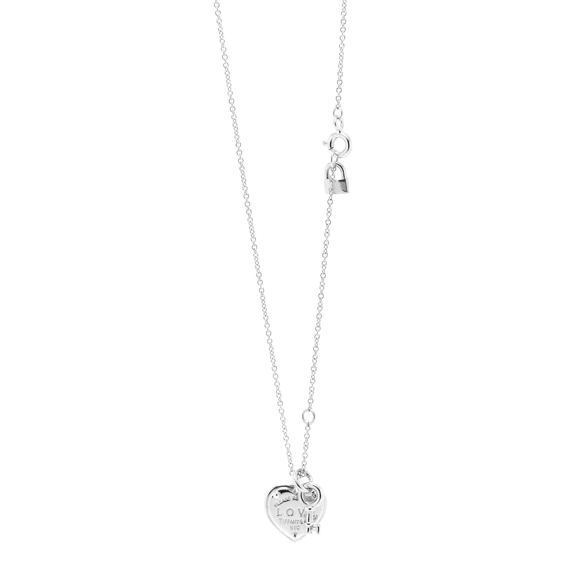 Tiffany & Co. Return to Tiffany Love Heart Tag Key Pendant Necklace