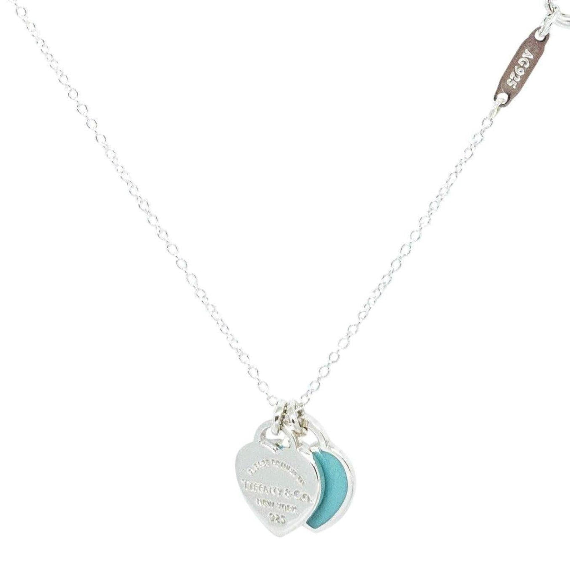 Tiffany & Co. Return to Tiffany Mini Double Heart Tag Pendant Necklace