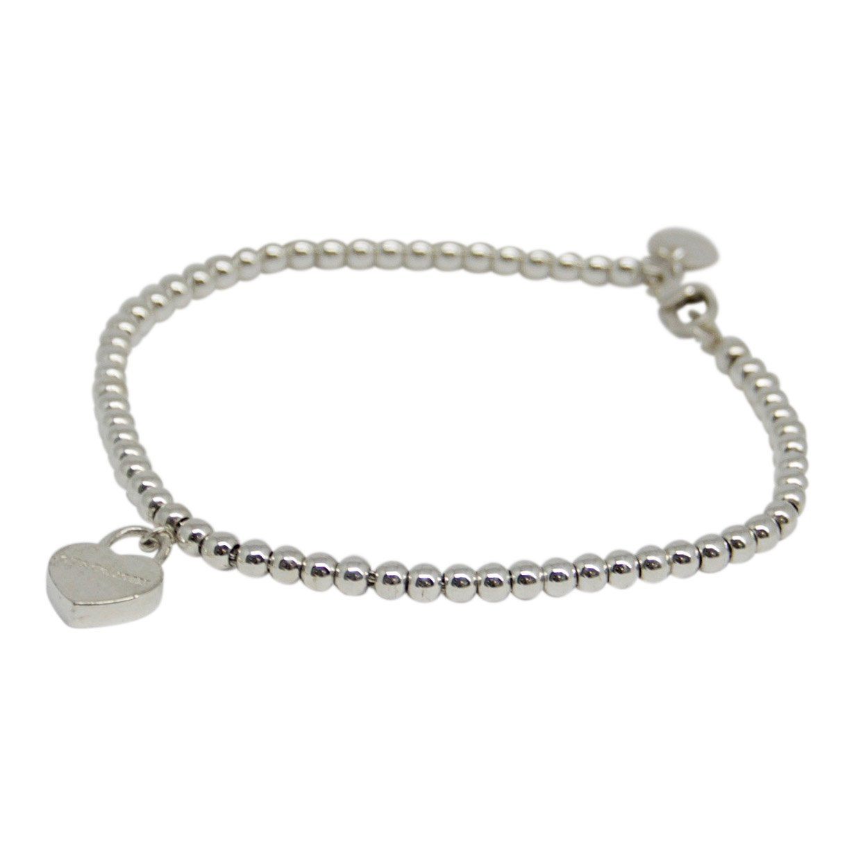Tiffany & Co. Return to Tiffany Mini Heart Lock Bead Bracelet
