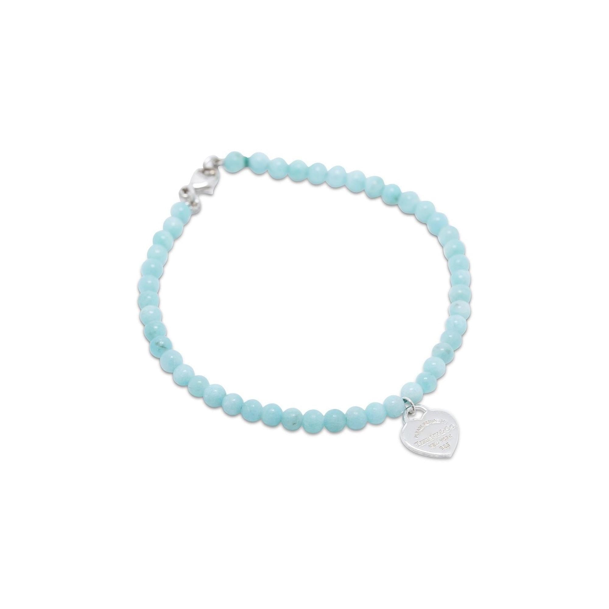 Tiffany & Co. Return to Tiffany Mini Heart Tag Amazonite Bead Bracelet
