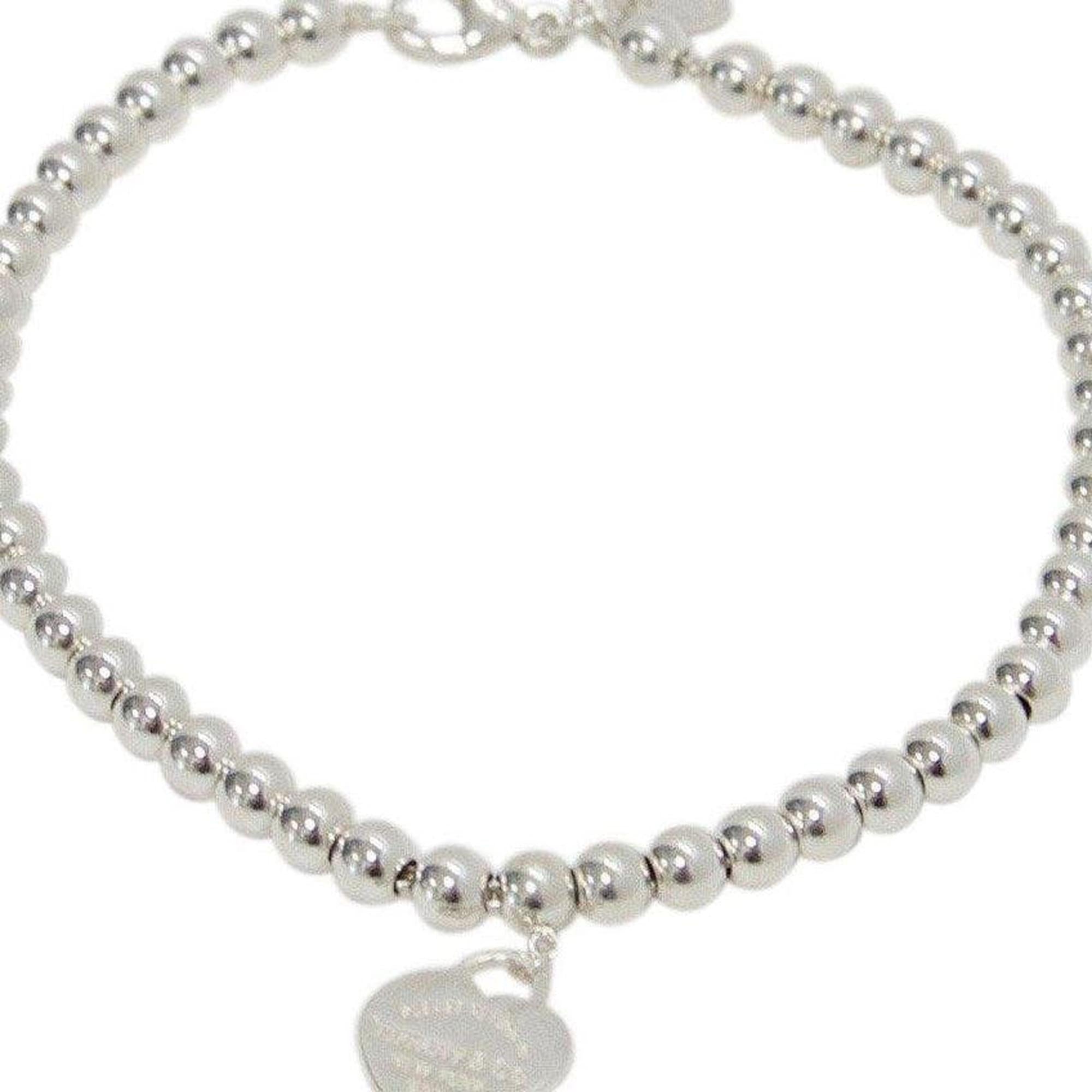 Tiffany & Co. Return to Tiffany Mini Heart Tag Bead Bracelet with Blue Enamel