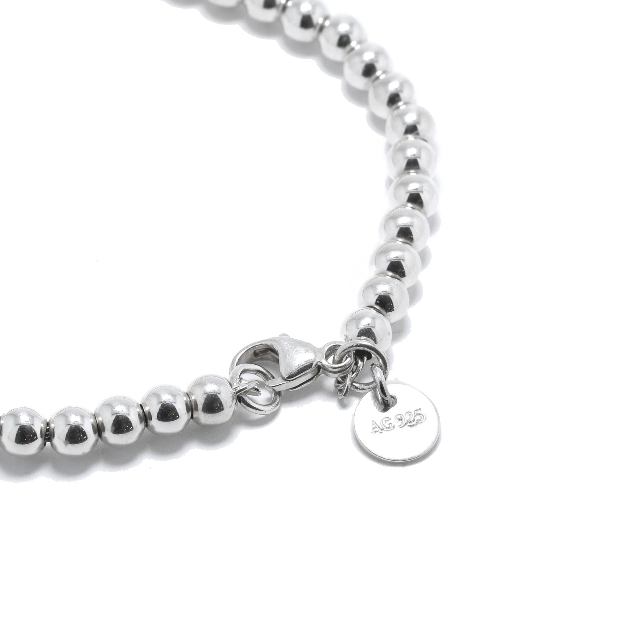 Tiffany & Co. Return to Tiffany Mini Heart Tag Bead Bracelet with Pink Enamel