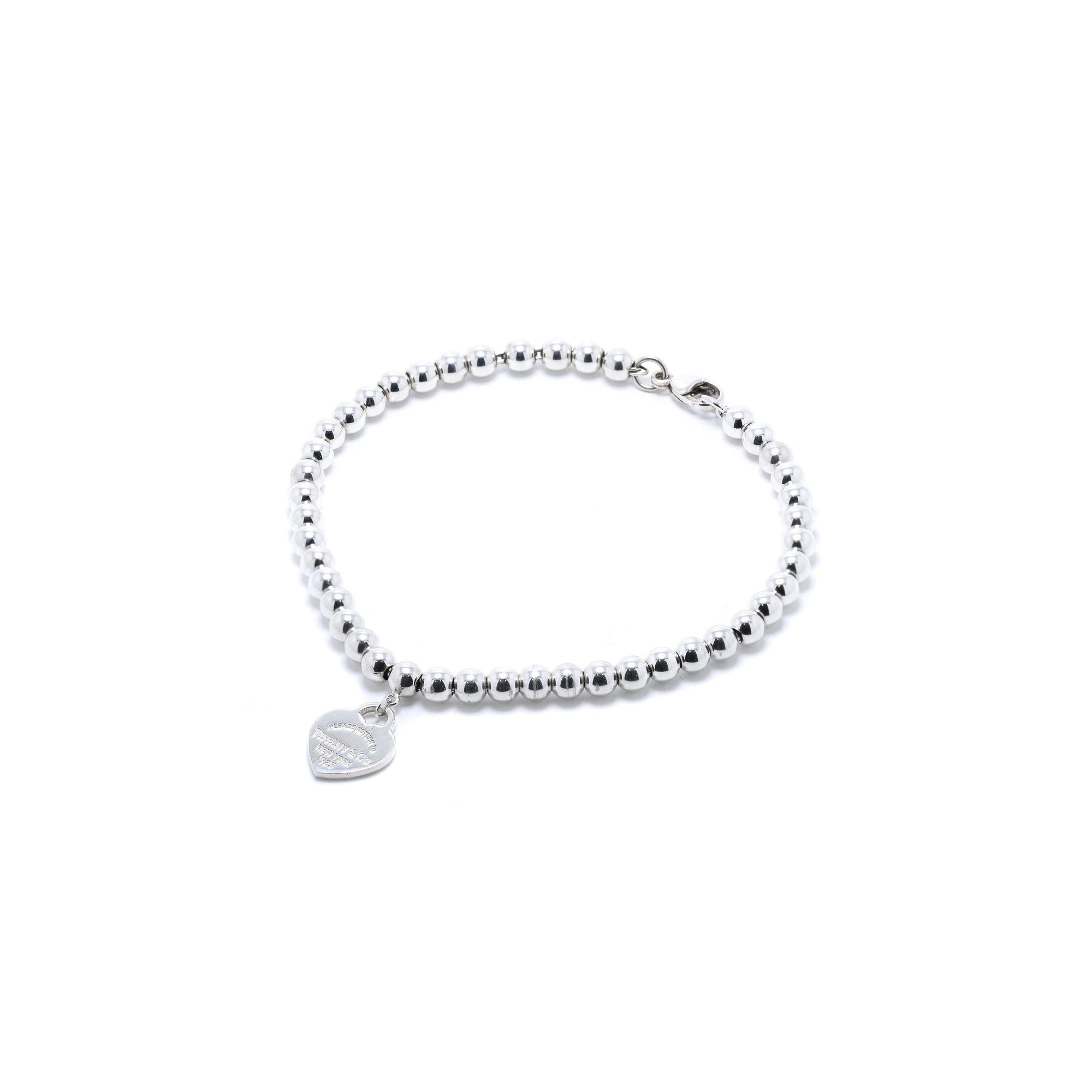 Tiffany & Co. Return to Tiffany Mini Heart Tag Bead Bracelet