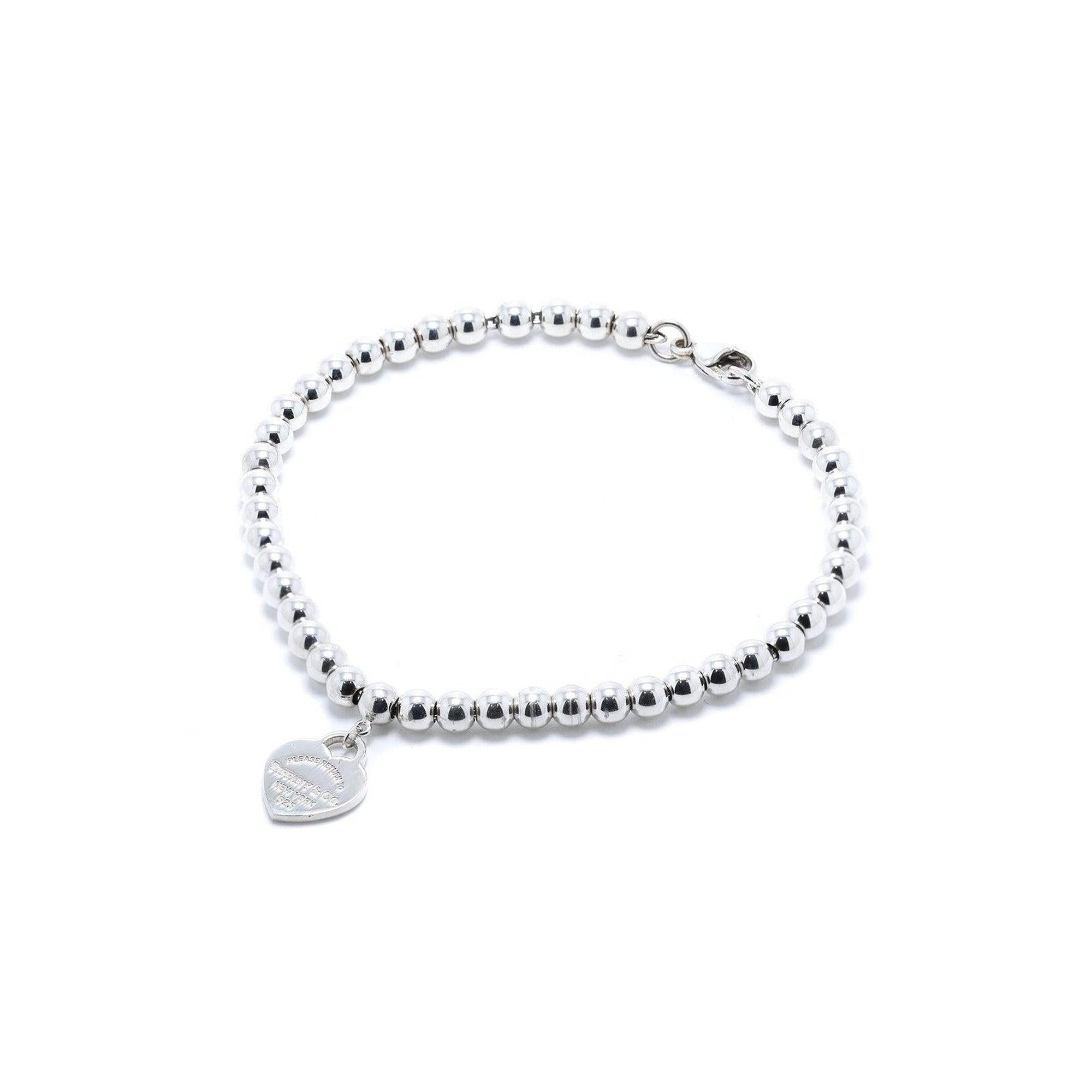 Tiffany & Co. Return to Tiffany Mini Heart Tag Bead Bracelet