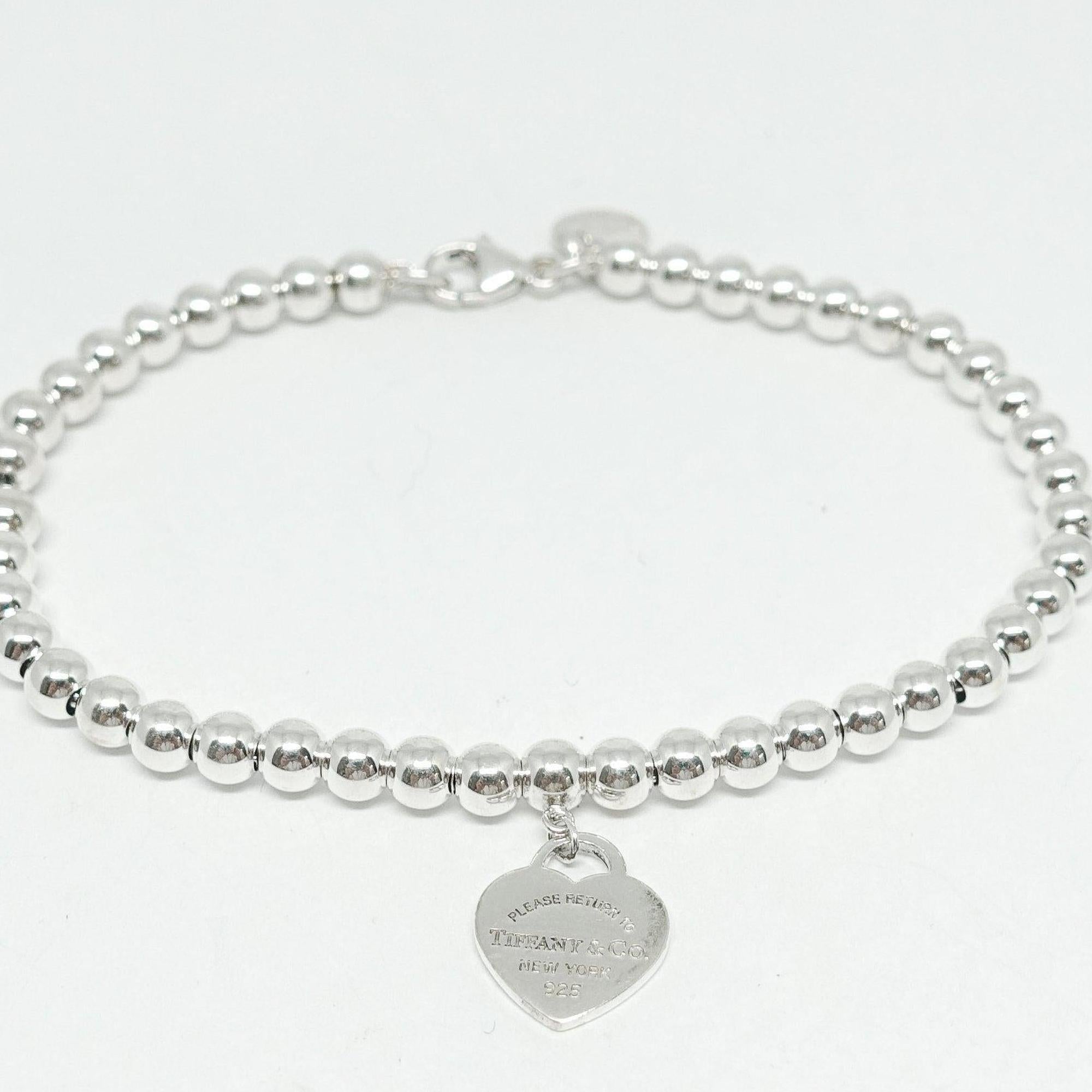 Tiffany & Co. Return to Tiffany Mini Heart Tag Bead Bracelet