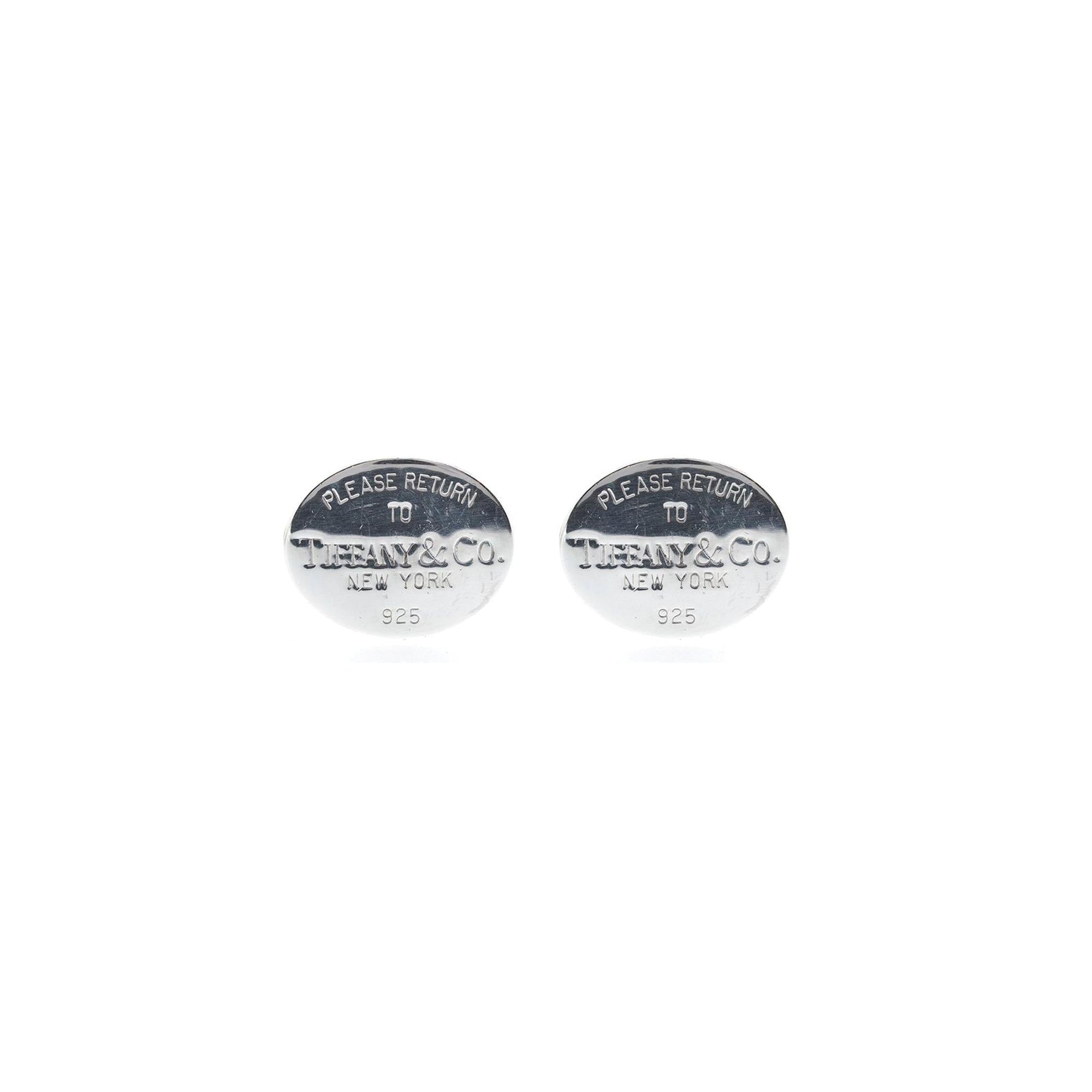 Tiffany & Co. Return to Tiffany Oval Tag Cufflinks