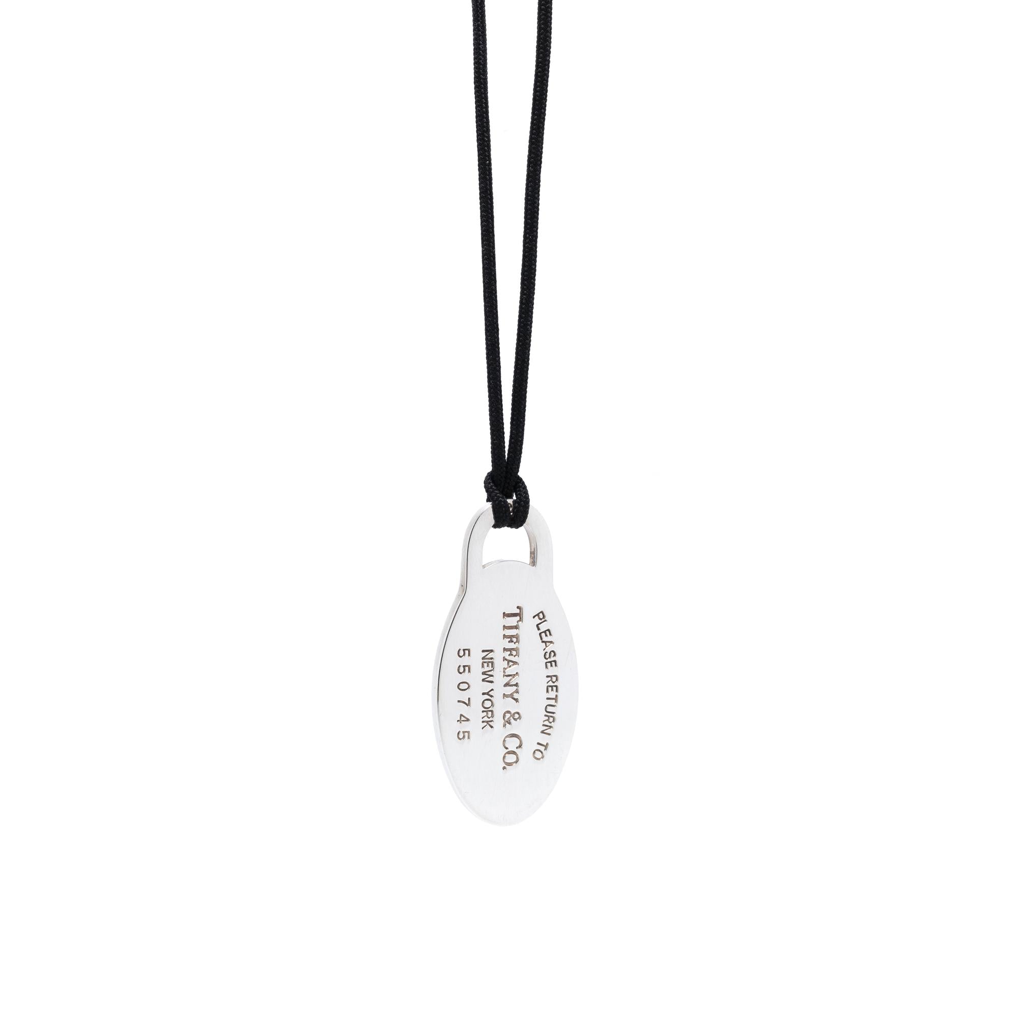Tiffany & Co. Return to Tiffany Oval Tag Pendant Necklace