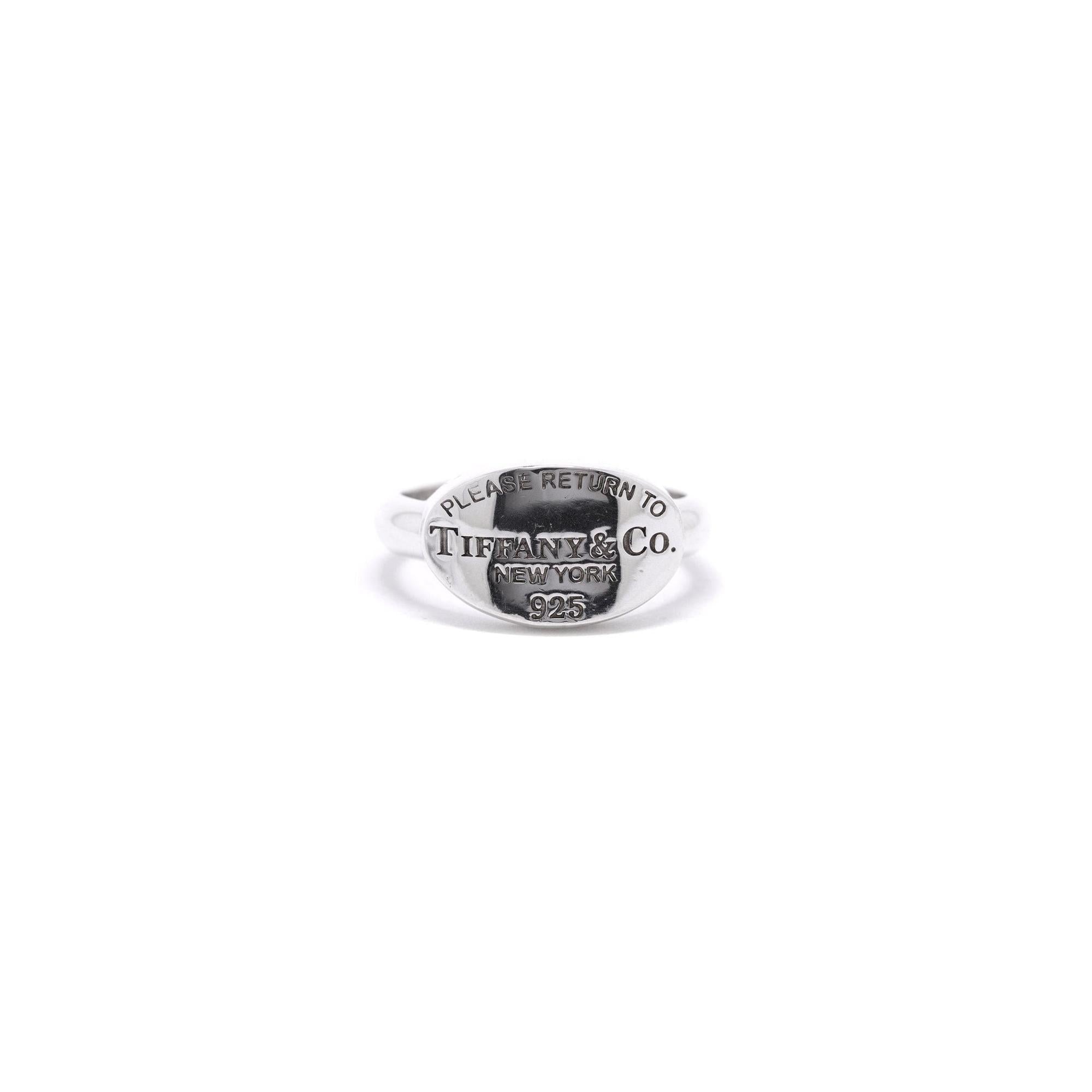 Tiffany & Co. Return to Tiffany Oval Tag Ring