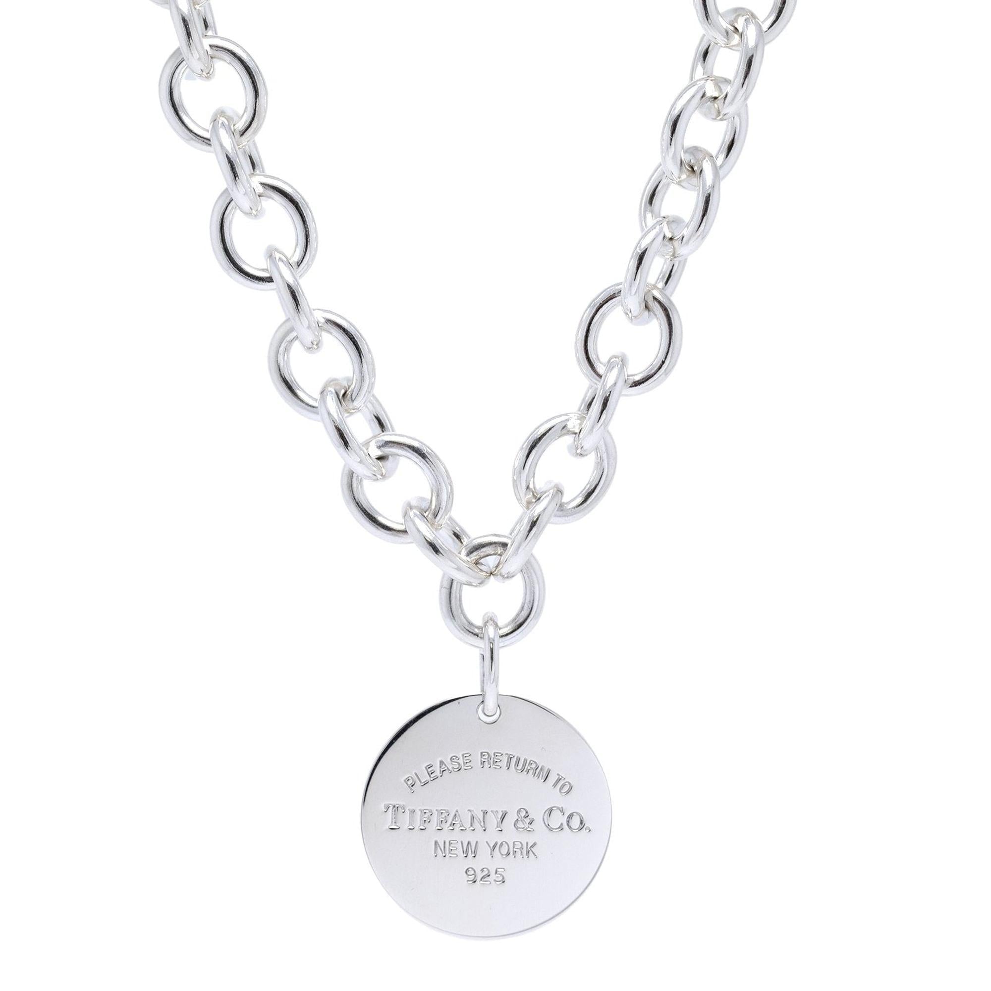 Tiffany & Co. Return to Tiffany Round Tag Necklace