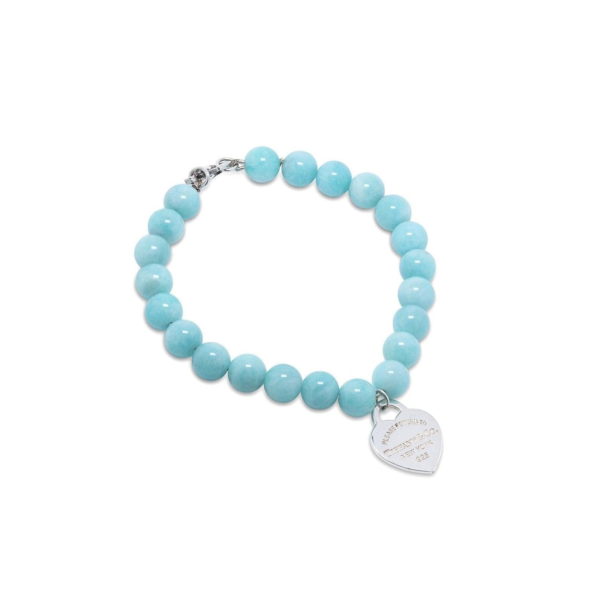 Tiffany & Co. Return to Tiffany Small Heart Tag Amazonite Bead Bracelet