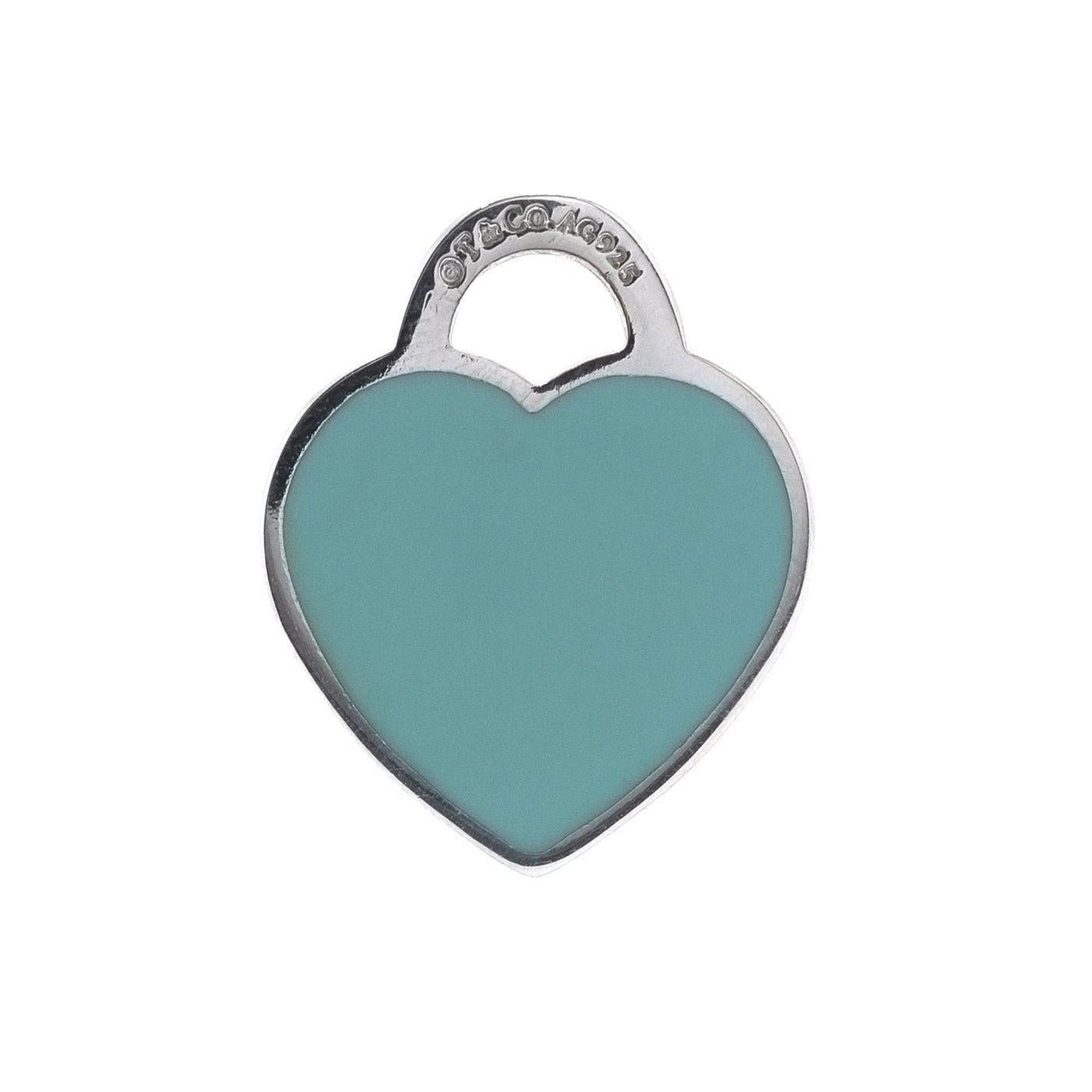 Tiffany & Co. Return to Tiffany Small Heart Tag Charm with Blue Enamel ...