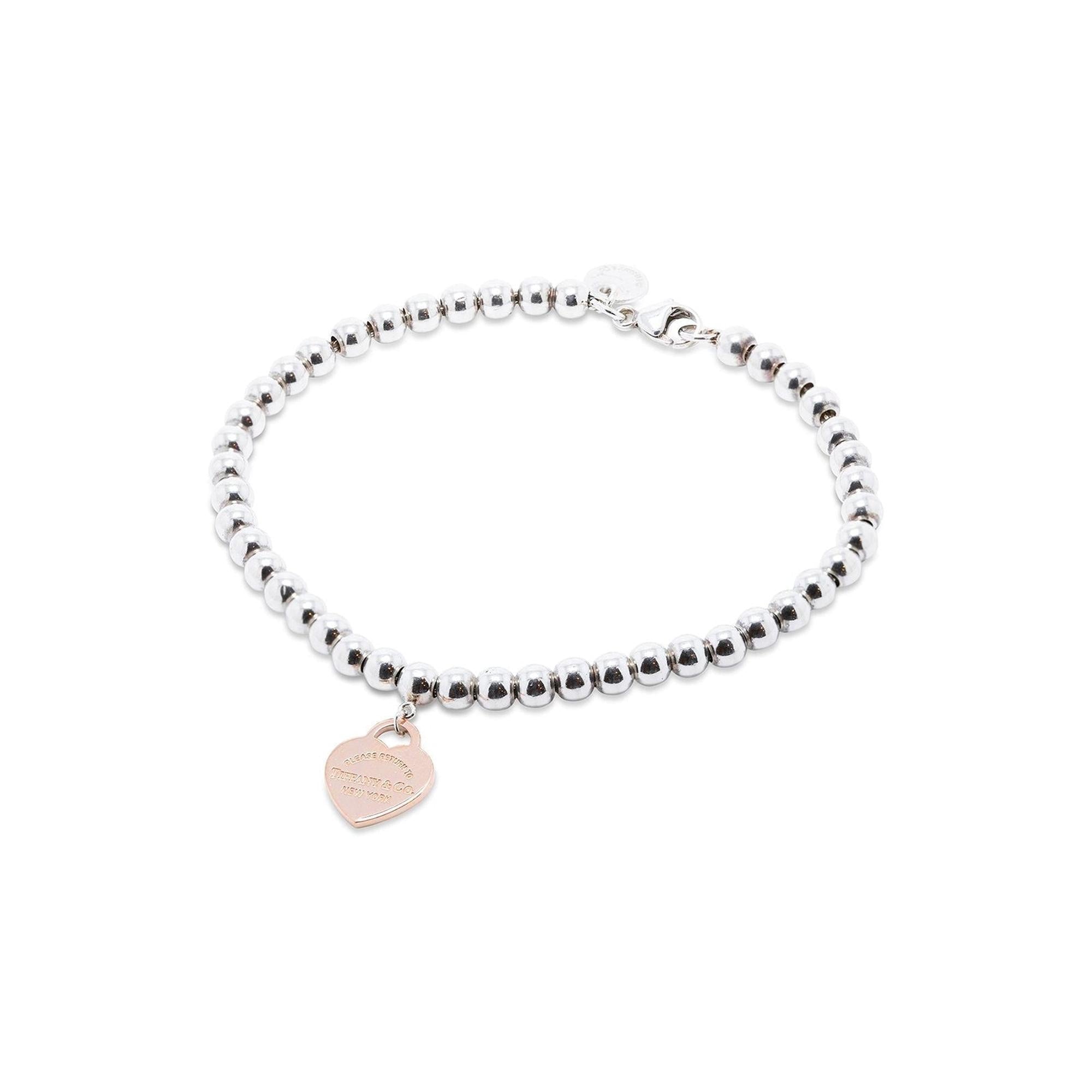 Tiffany & Co. Return to Tiffany Two-Tone Mini Heart Tag Bead Bracelet