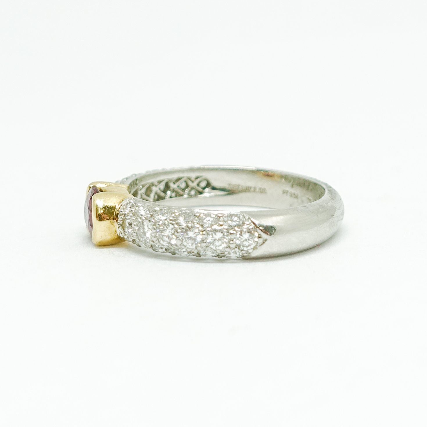 Tiffany & Co. Ruby and Pave Diamond Ring