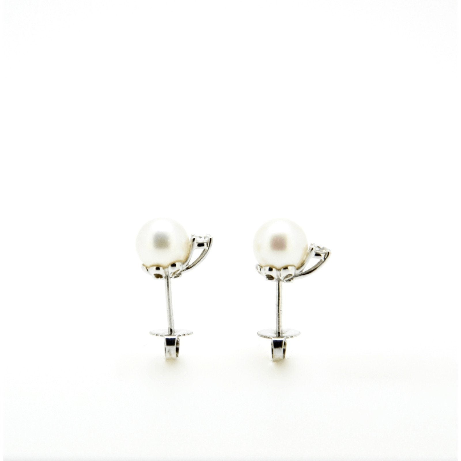 Tiffany & Co. Signature Pearl and Diamond Earrings