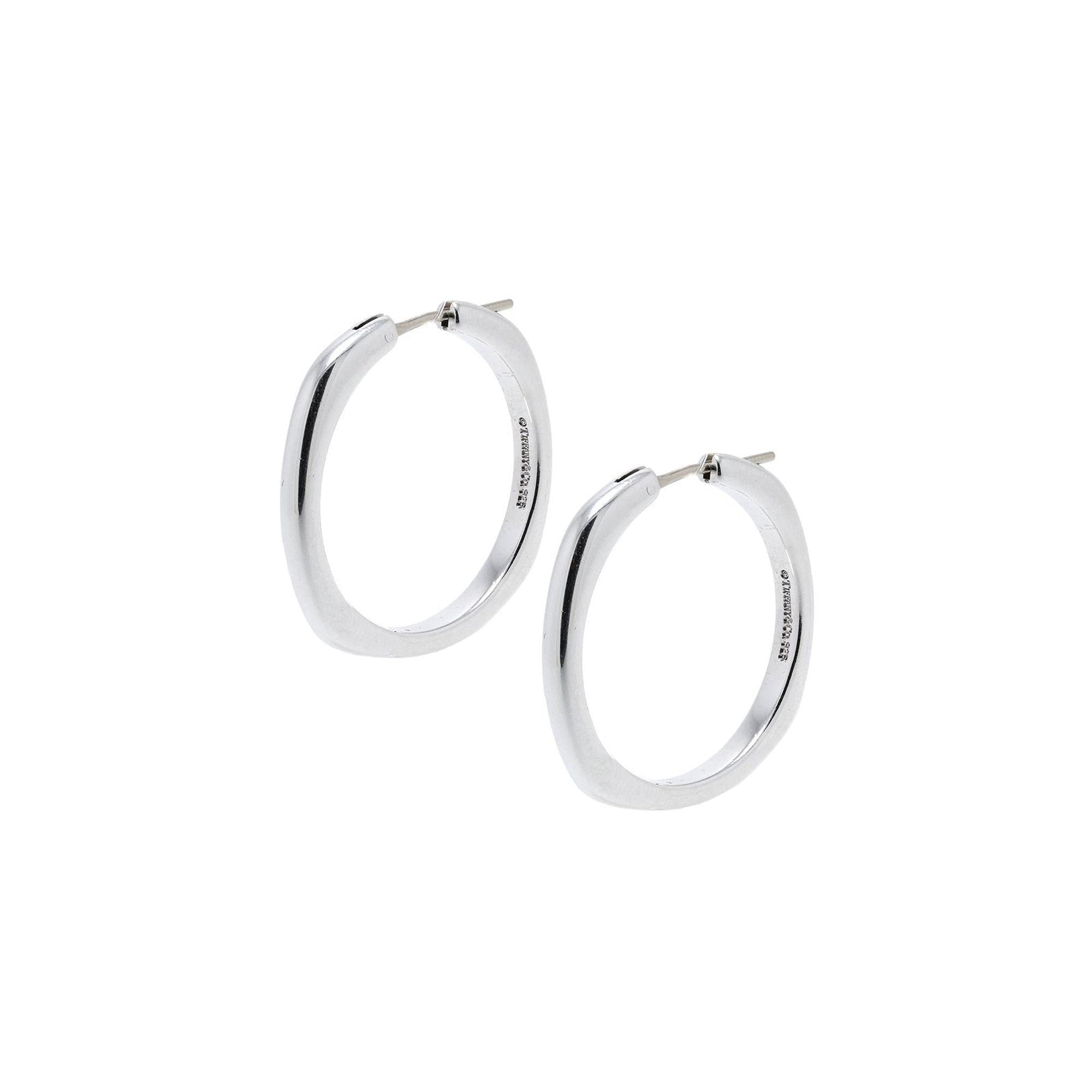 Tiffany & Co. Small Cushion Hoop Earrings