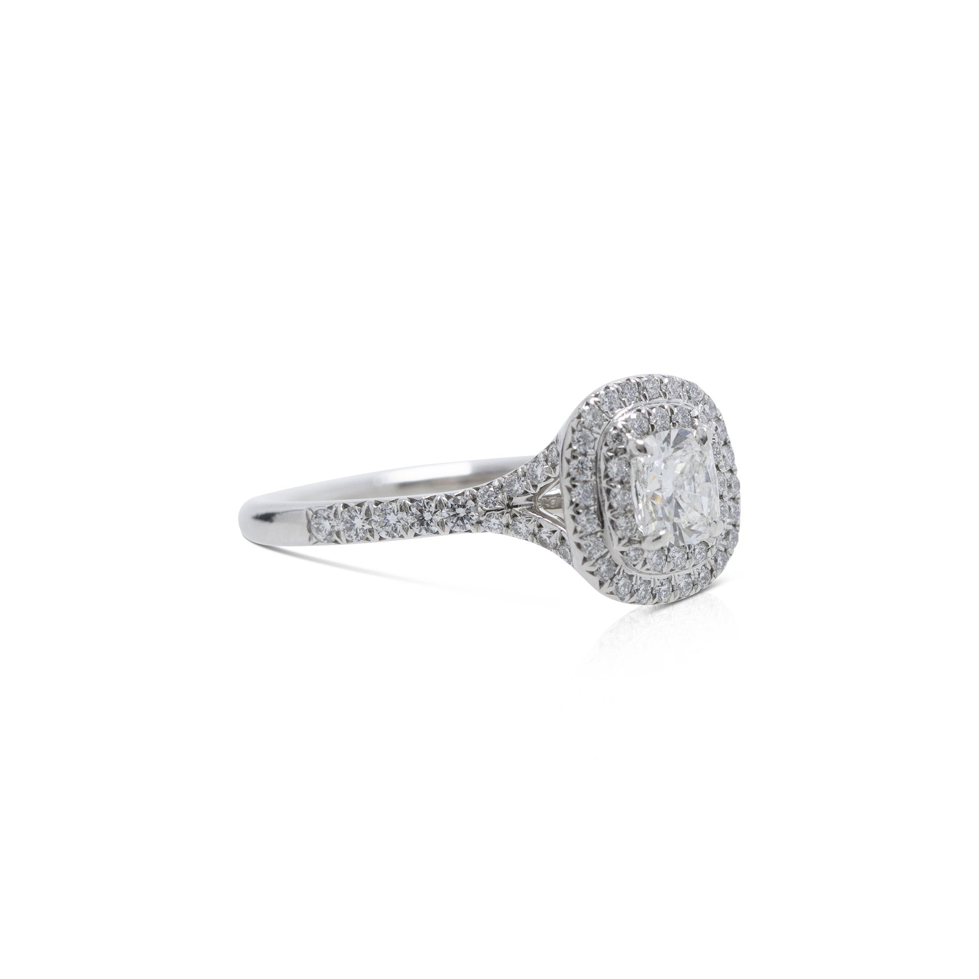 Tiffany & Co. Soleste Double Halo Diamond Engagement Ring