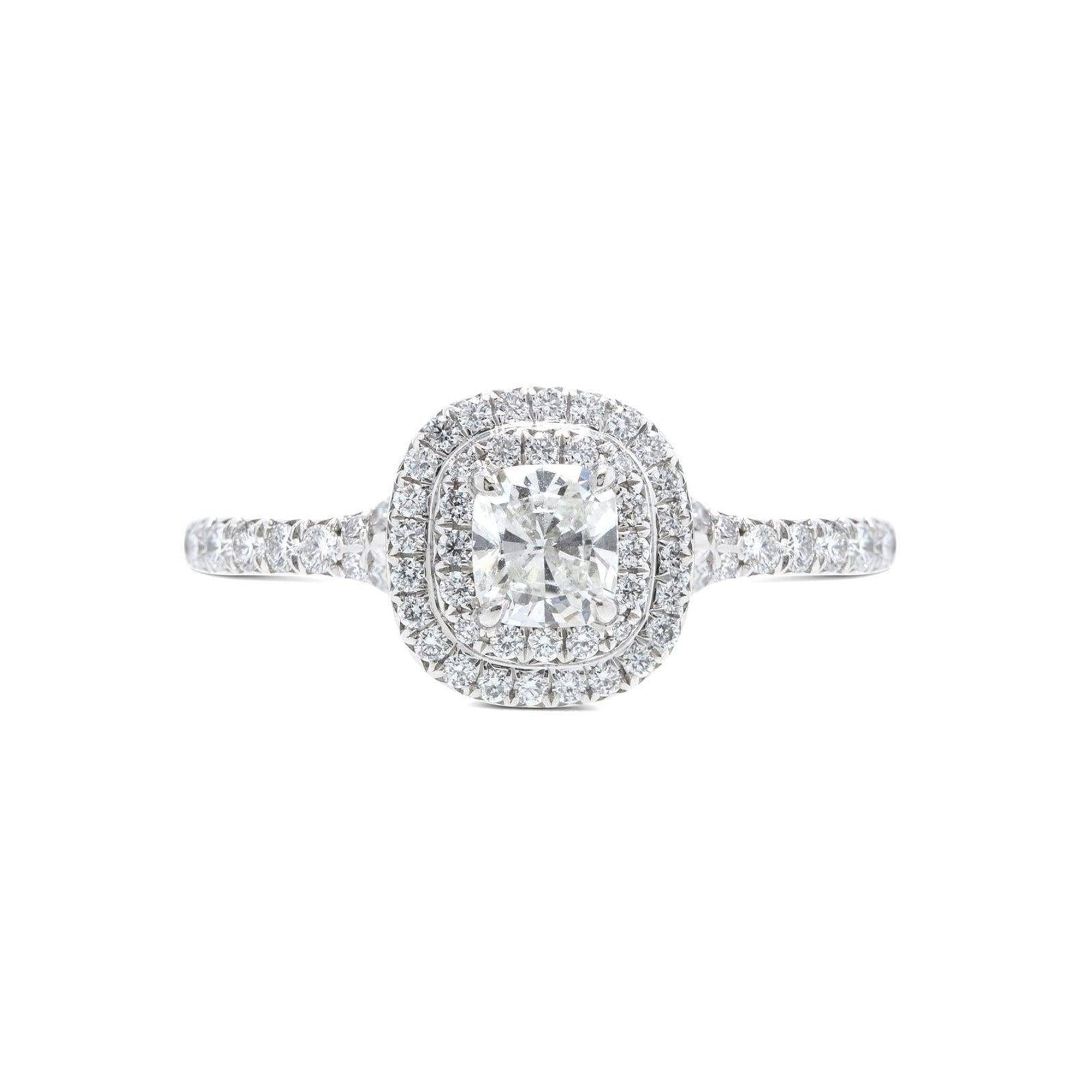 Tiffany & Co. Soleste Double Halo Diamond Engagement Ring