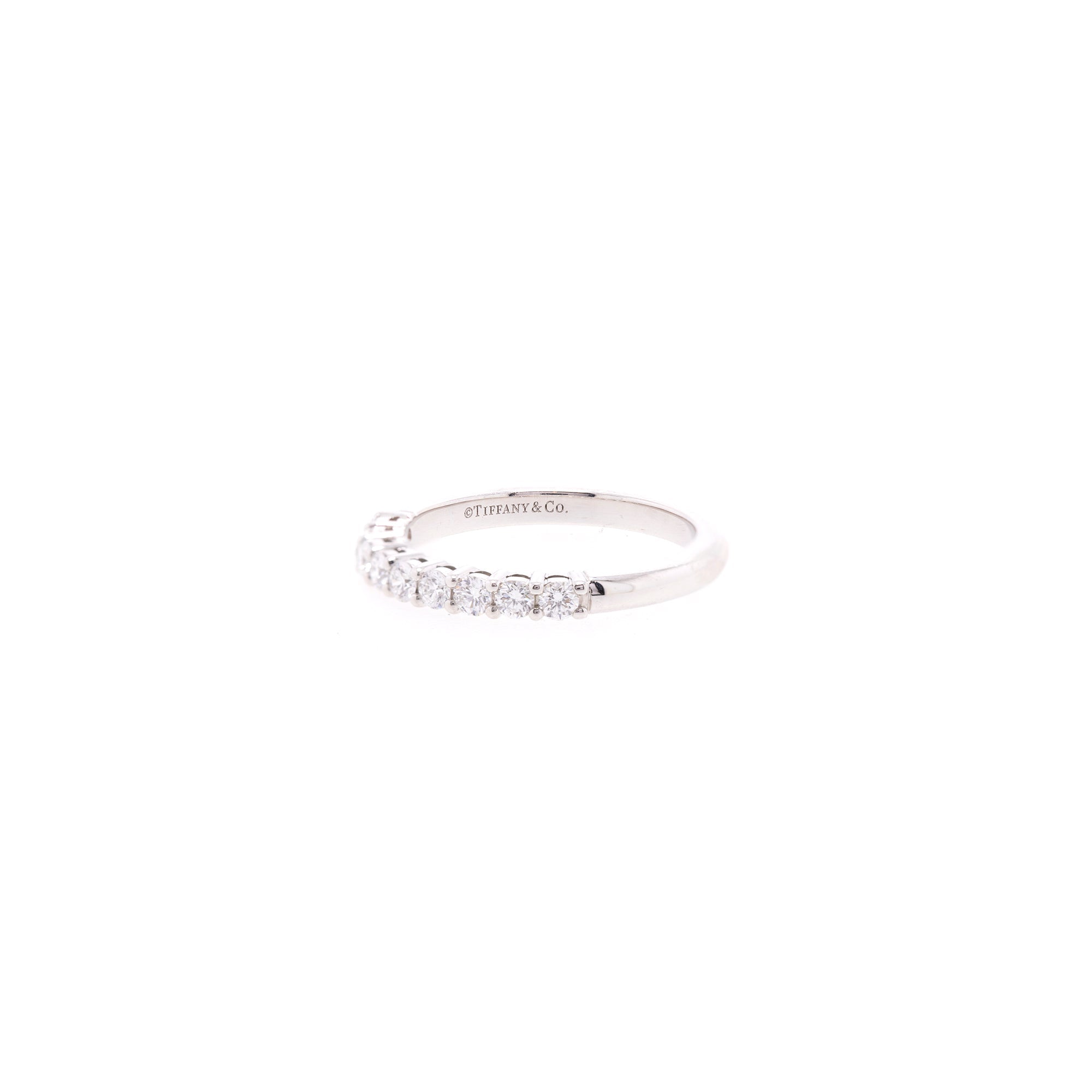 Tiffany & Co. Soleste Platinum Half Circle Diamond Eternity Band Ring