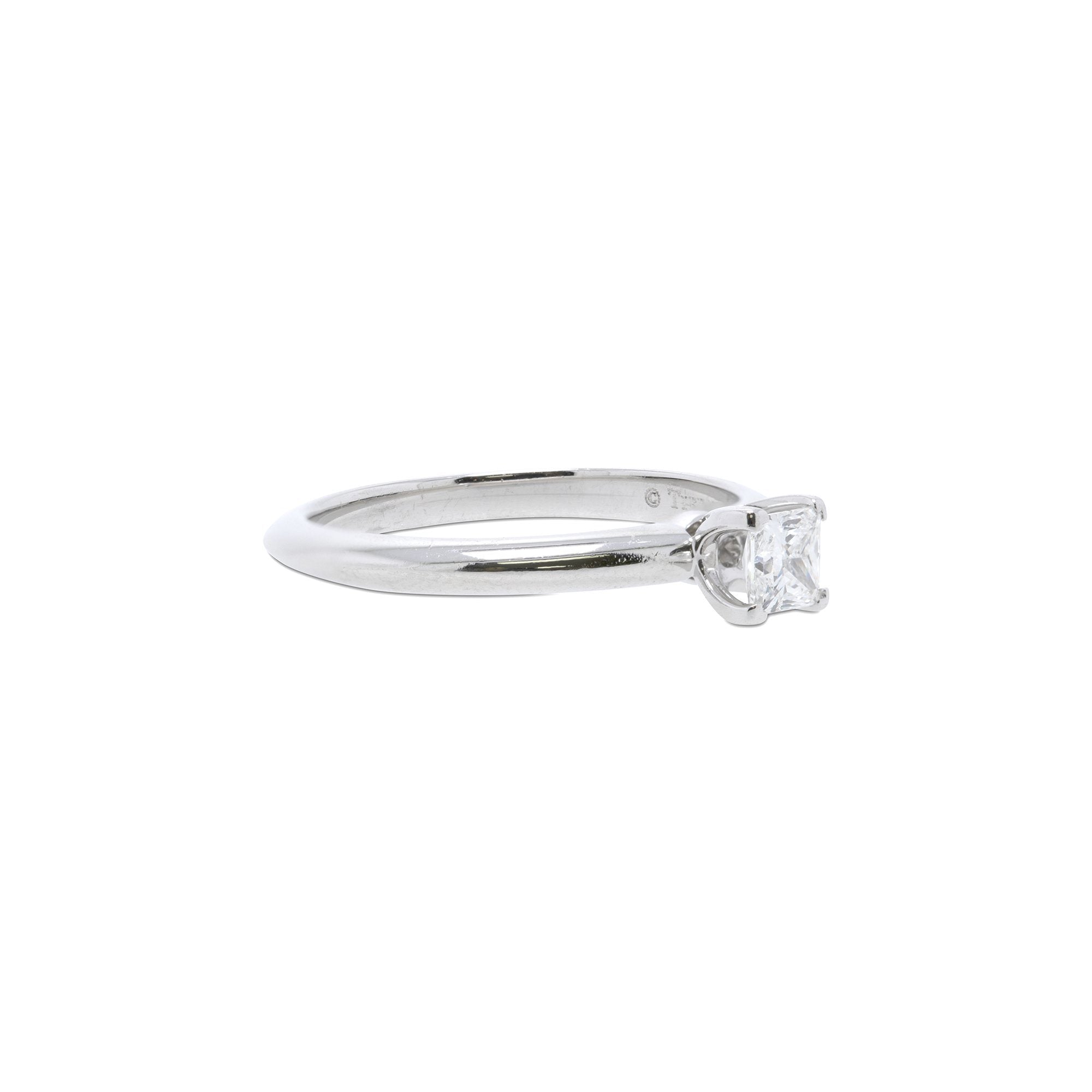 Tiffany & Co. Solitaire 0.31 ct. Princess Cut Diamond Engagement Ring
