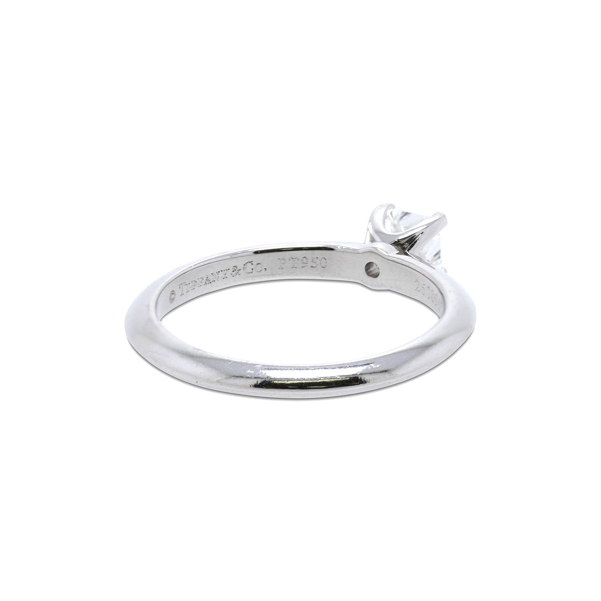 Tiffany & Co. Solitaire 0.31 ct. Princess Cut Diamond Engagement Ring