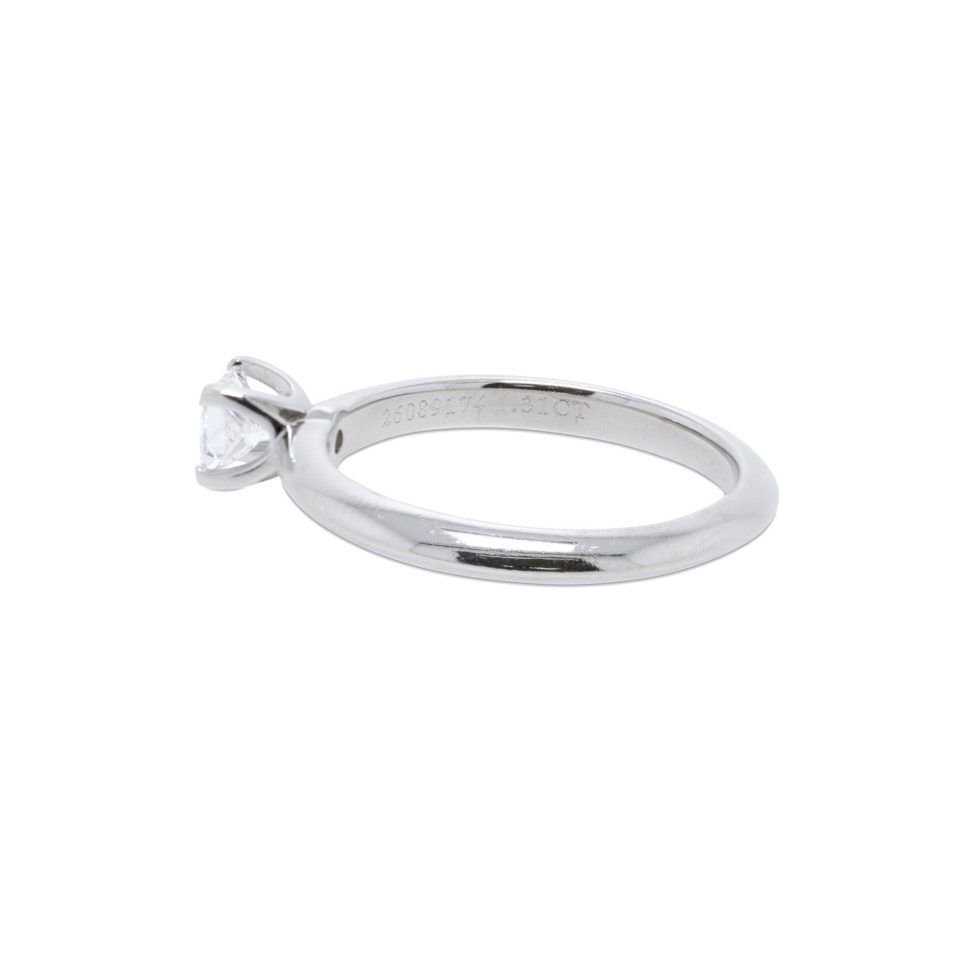 Tiffany & Co. Solitaire 0.31 ct. Princess Cut Diamond Engagement Ring