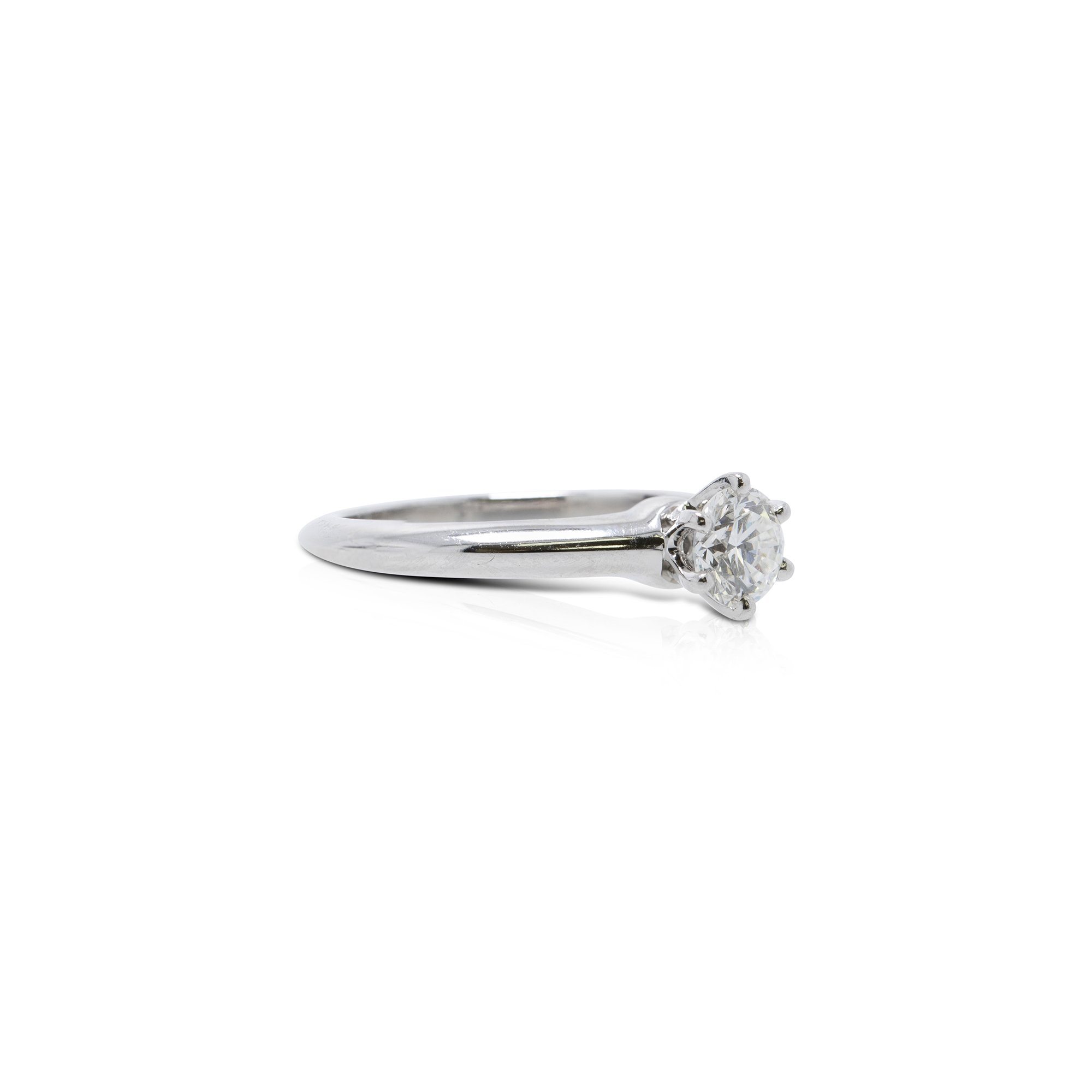 Tiffany & Co. Solitaire 0.72 ct. Round Diamond Engagement Ring