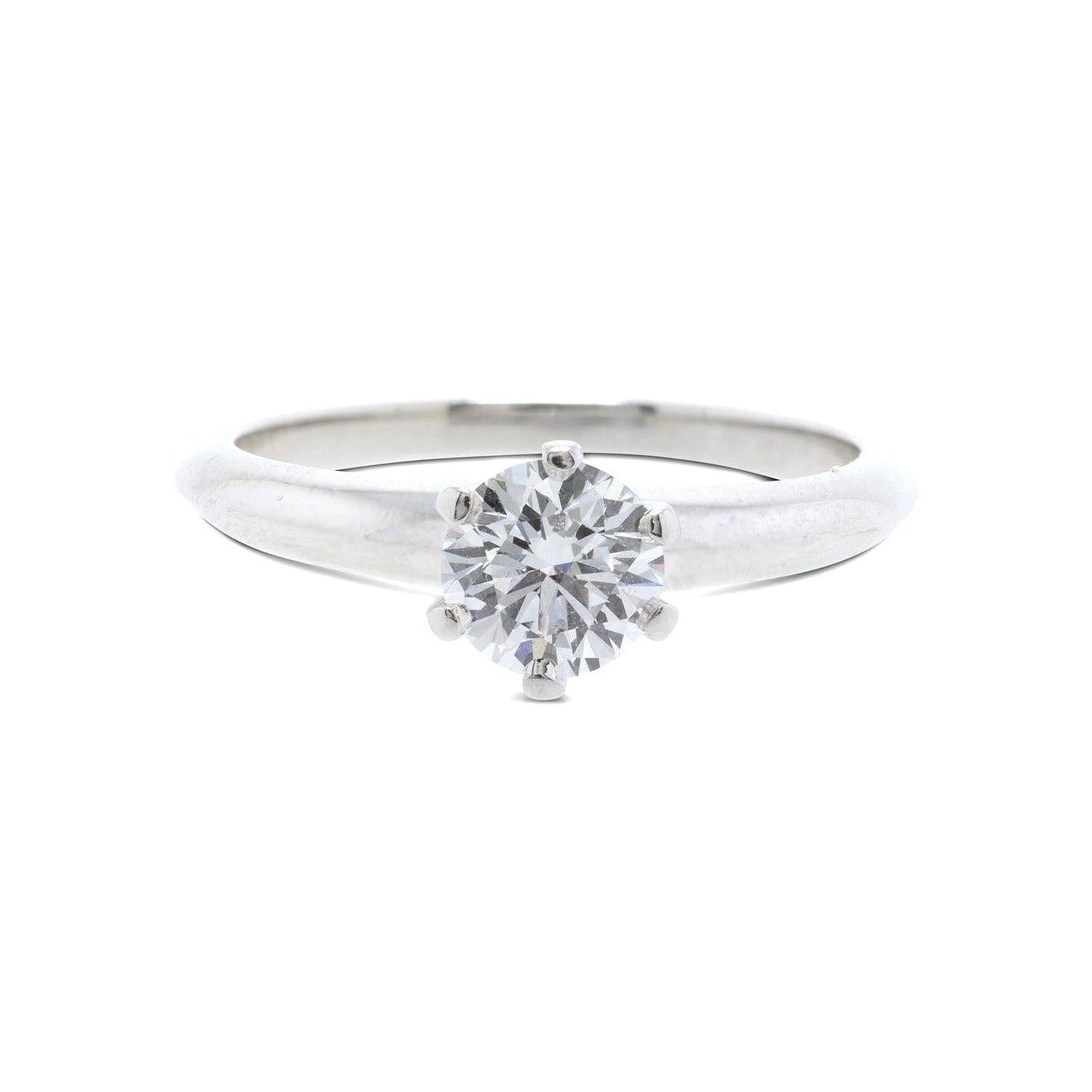 Tiffany & Co. Solitaire 0.73 ct. Round Diamond Engagement Ring