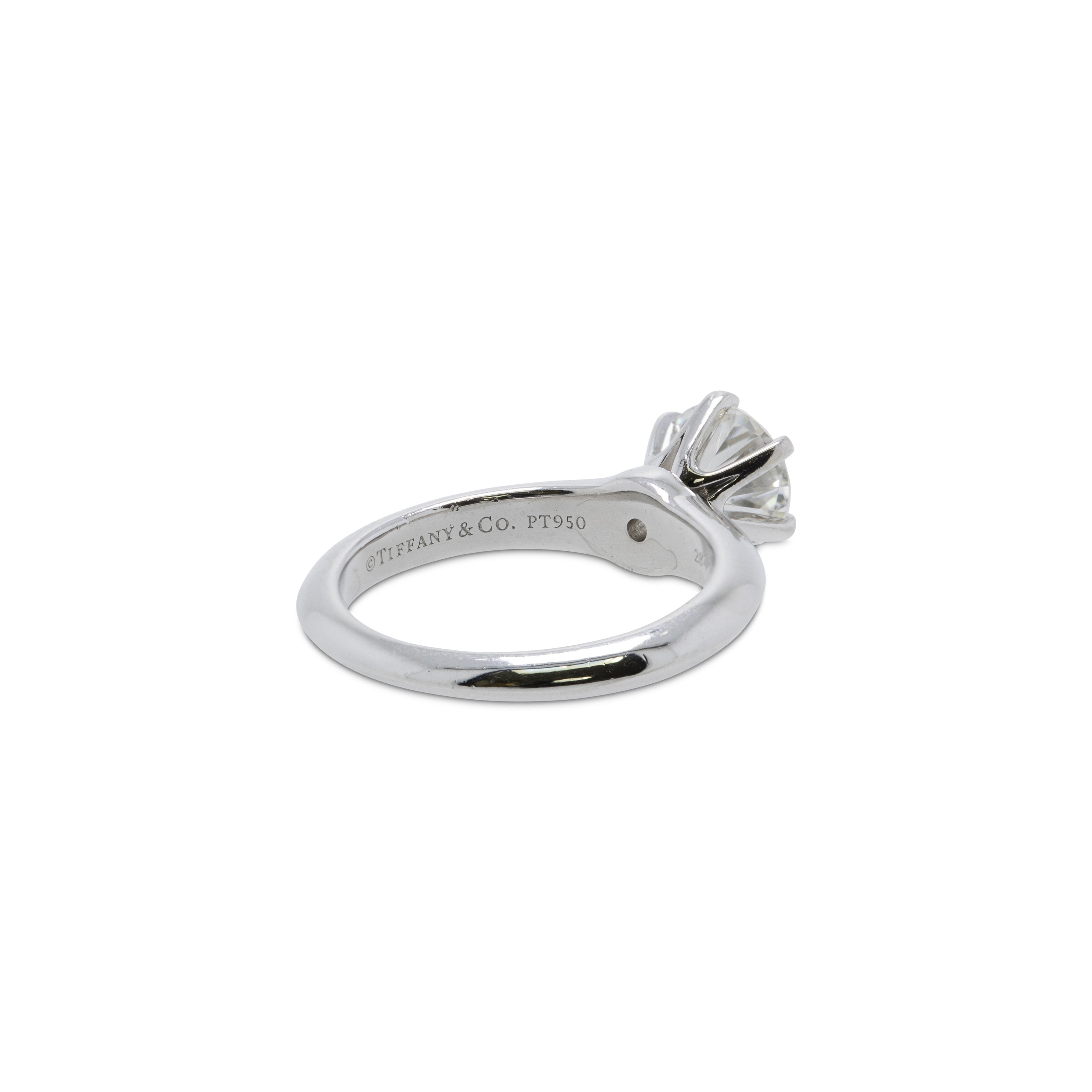Tiffany & Co. Solitaire 0.91 ct. Round Diamond Engagement Ring