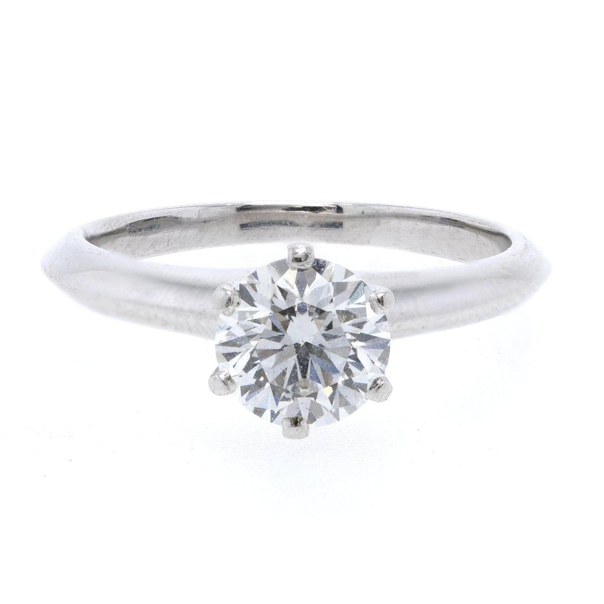 Tiffany & Co. Solitaire 0.91 ct. Round Diamond Engagement Ring