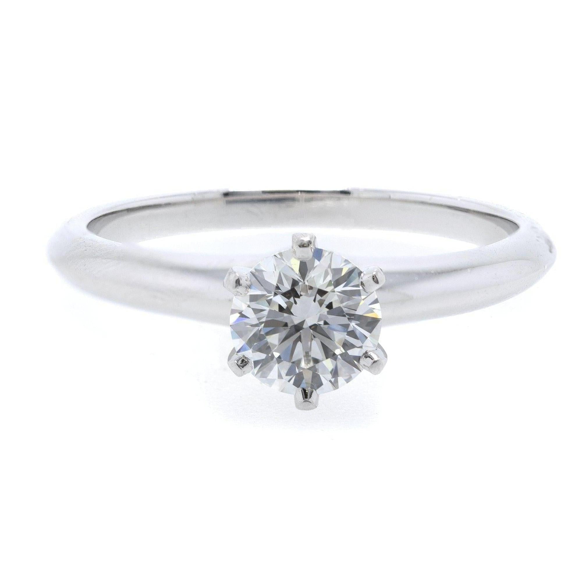 Tiffany & Co. Solitaire 0.92 ct. Round Diamond Engagement Ring