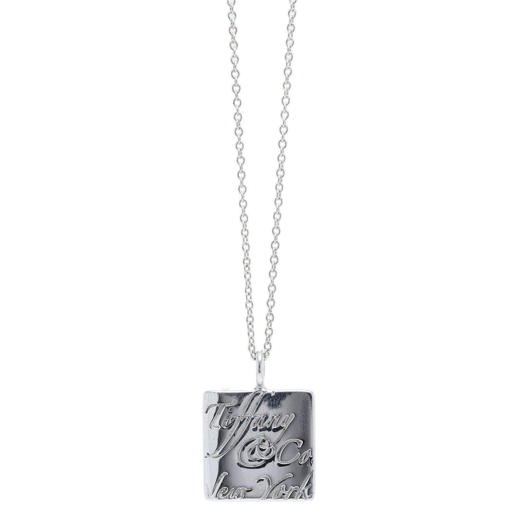 Tiffany & Co. Square Notes Pendant Necklace