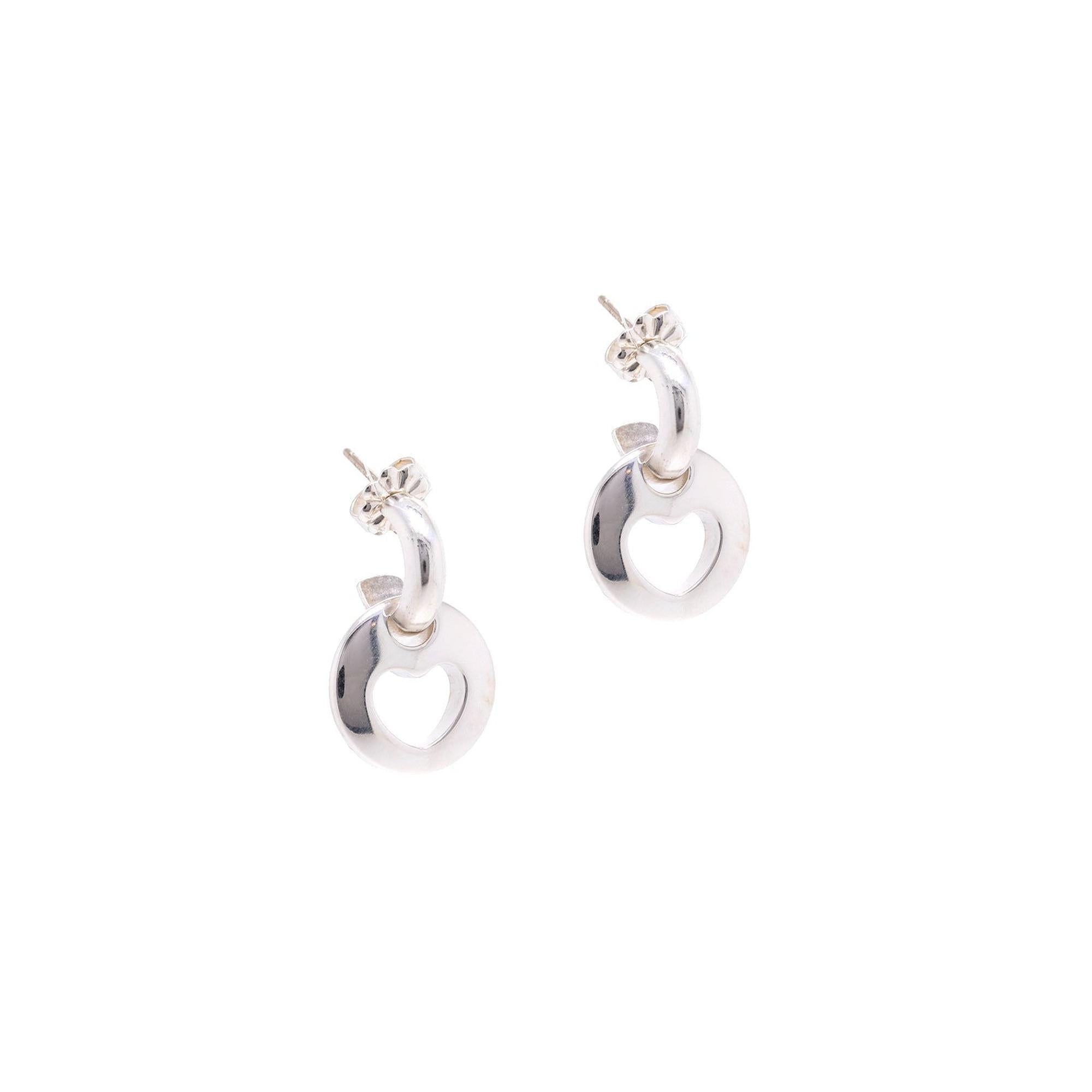 Tiffany & Co. Stencil Heart Drop Earrings