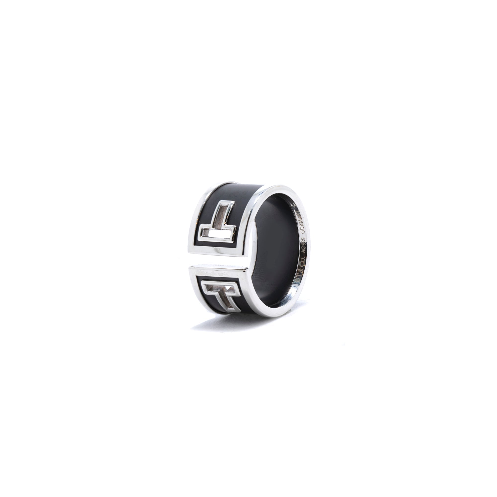 Tiffany & Co. T Cutout Ring with Black Ceramic