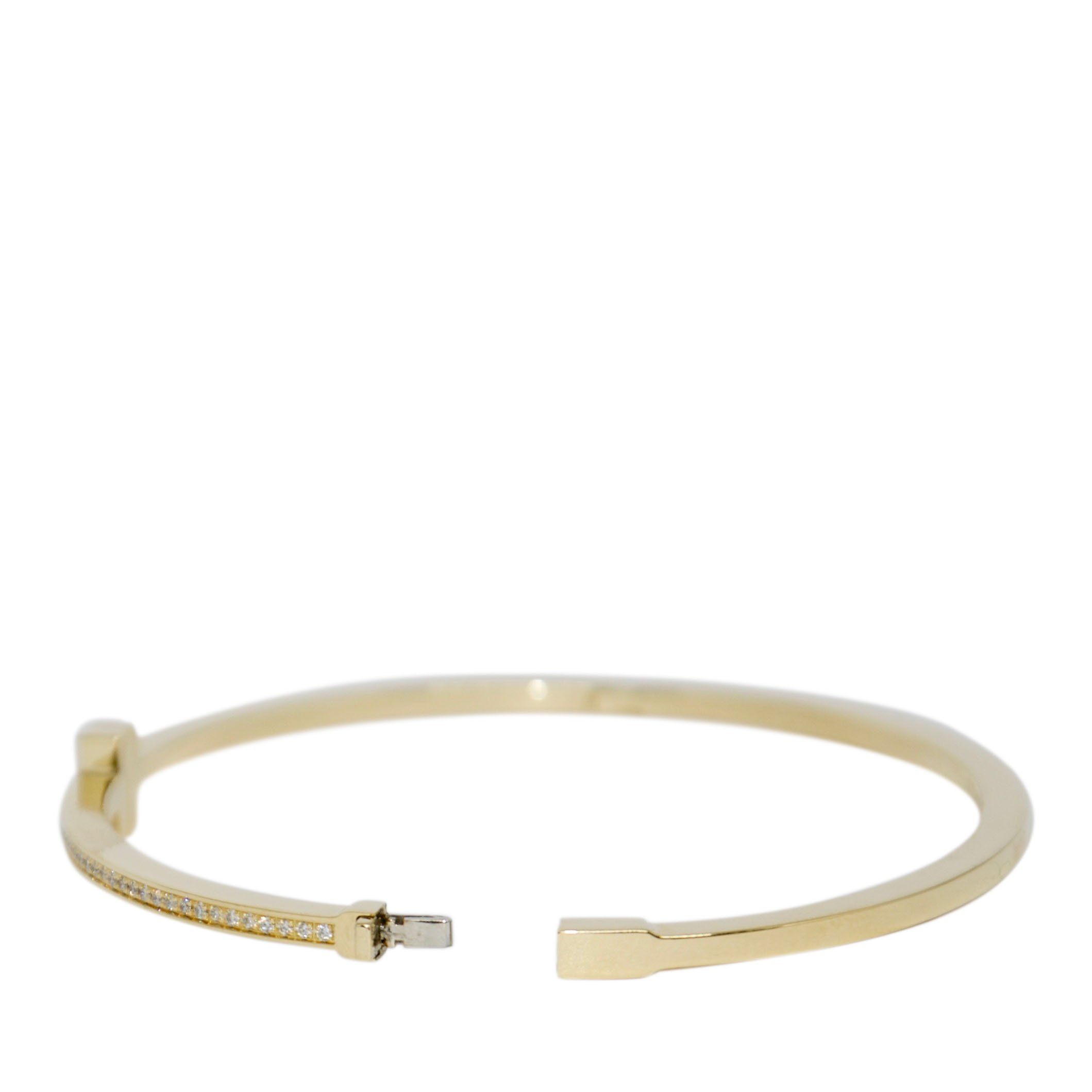 Tiffany & Co. T Two Hinged Diamond Bangle Bracelet