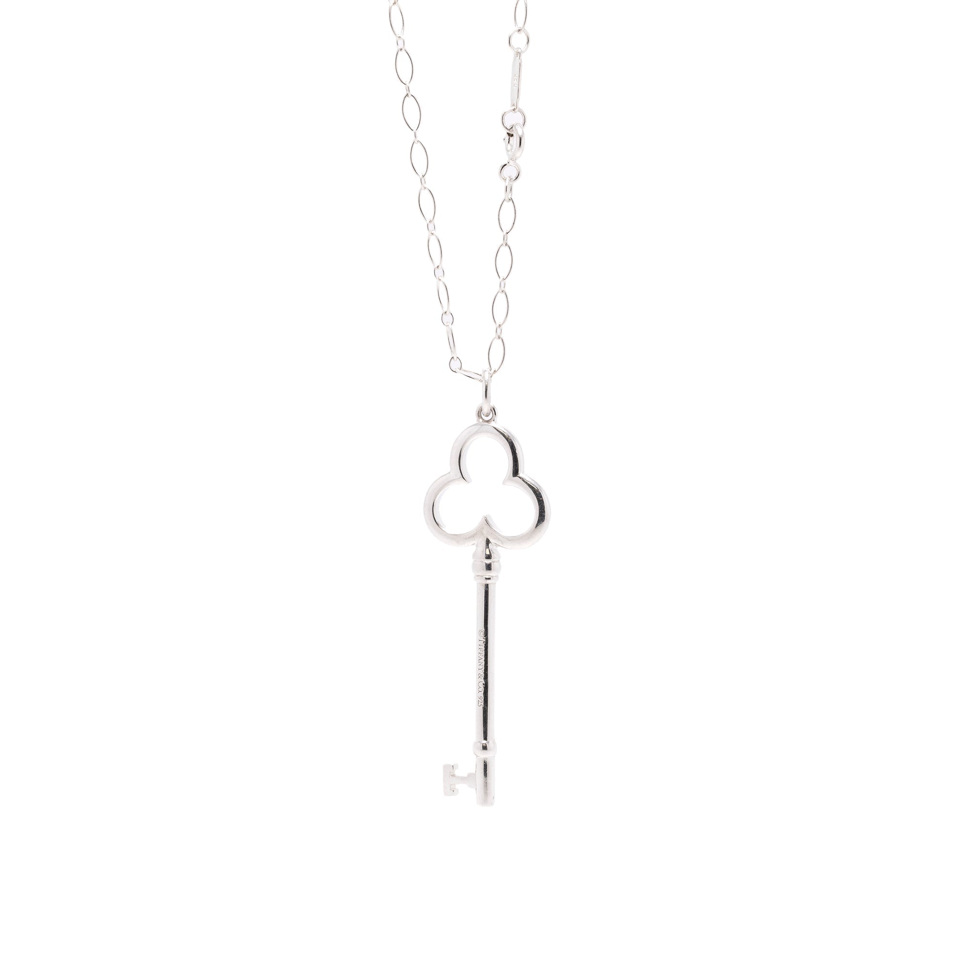 Tiffany & Co. Trefoil Key Pendant Necklace