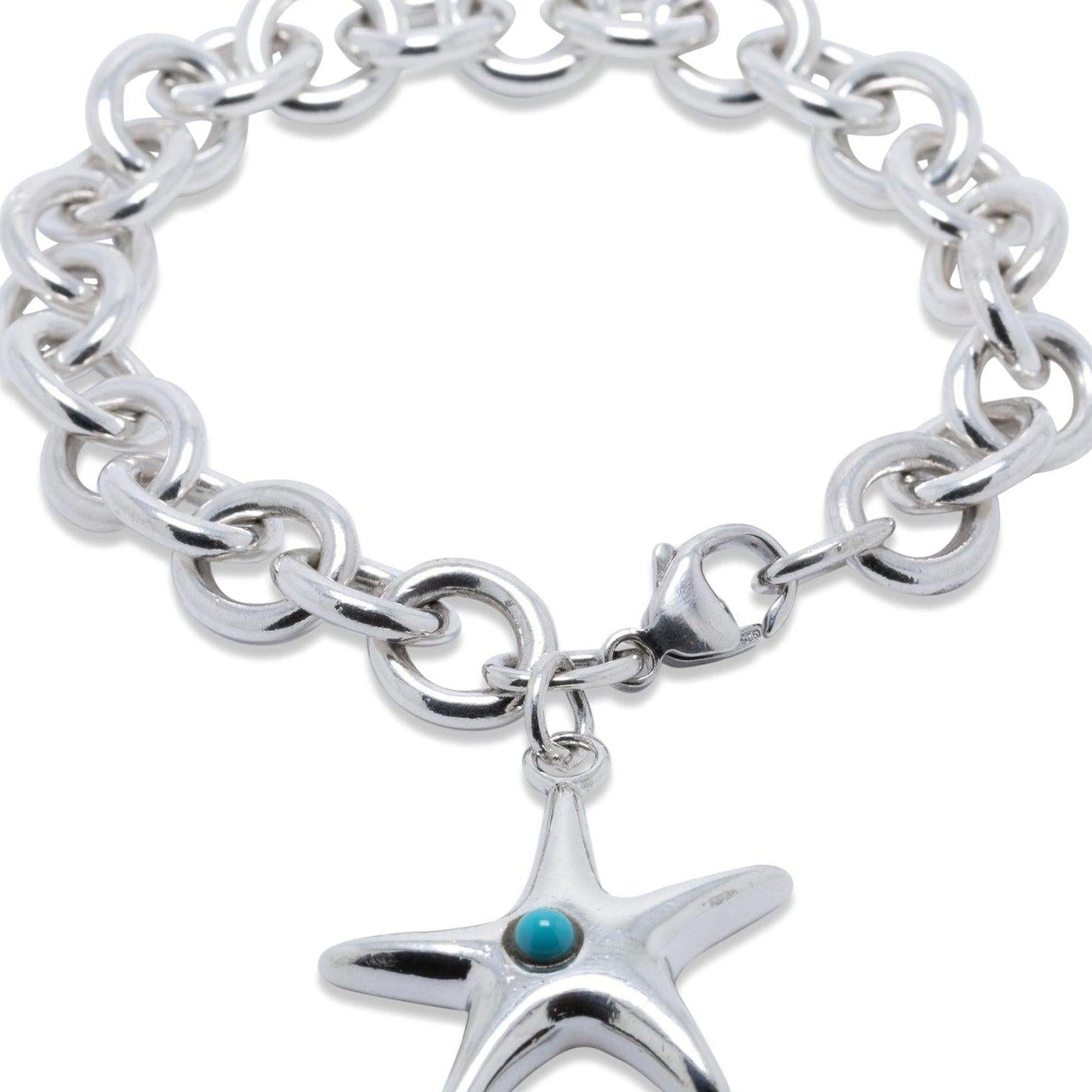 Tiffany & Co. Turquoise Starfish Charm Bracelet
