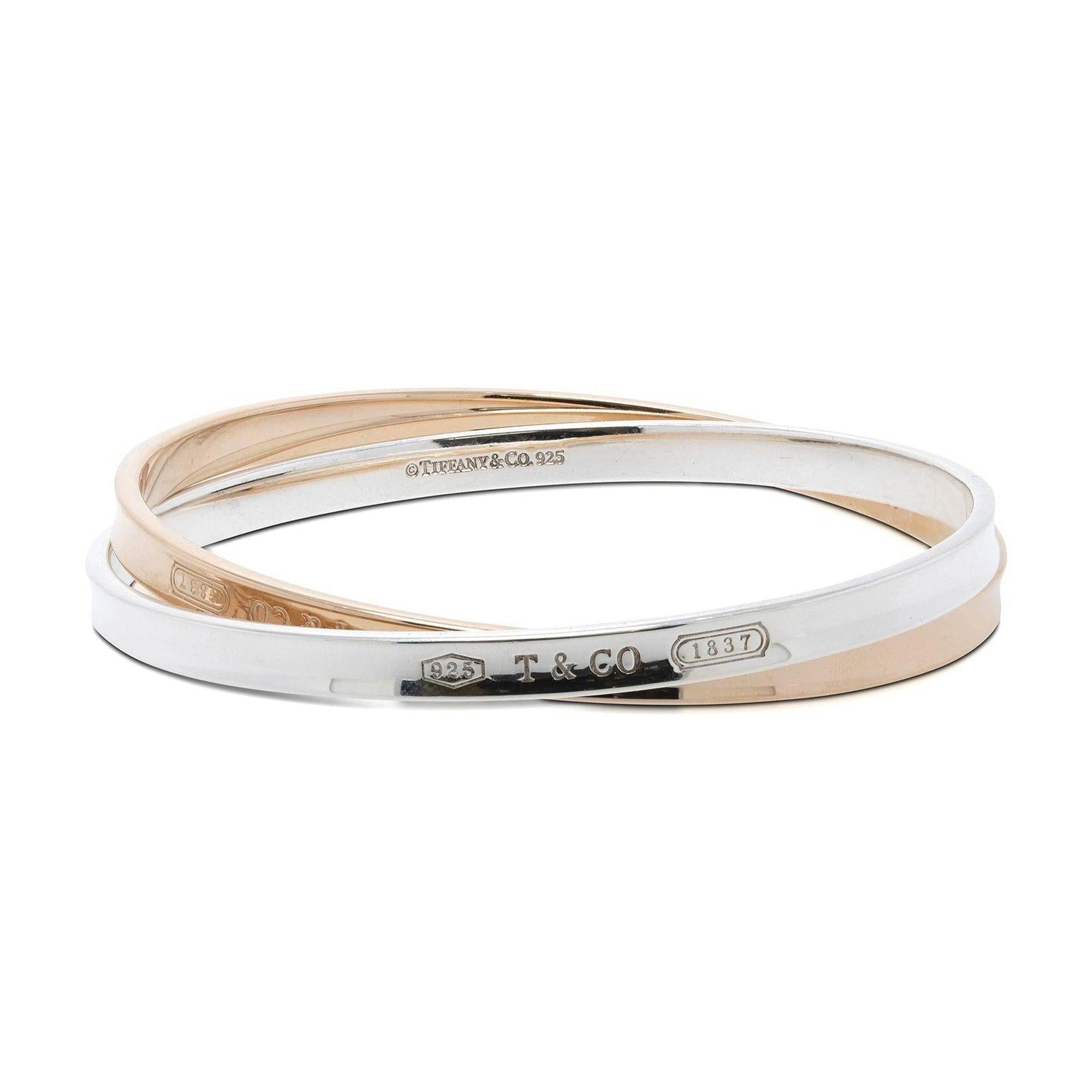 Tiffany & Co. Two-Tone 1837 Interlocking Circles Bangle