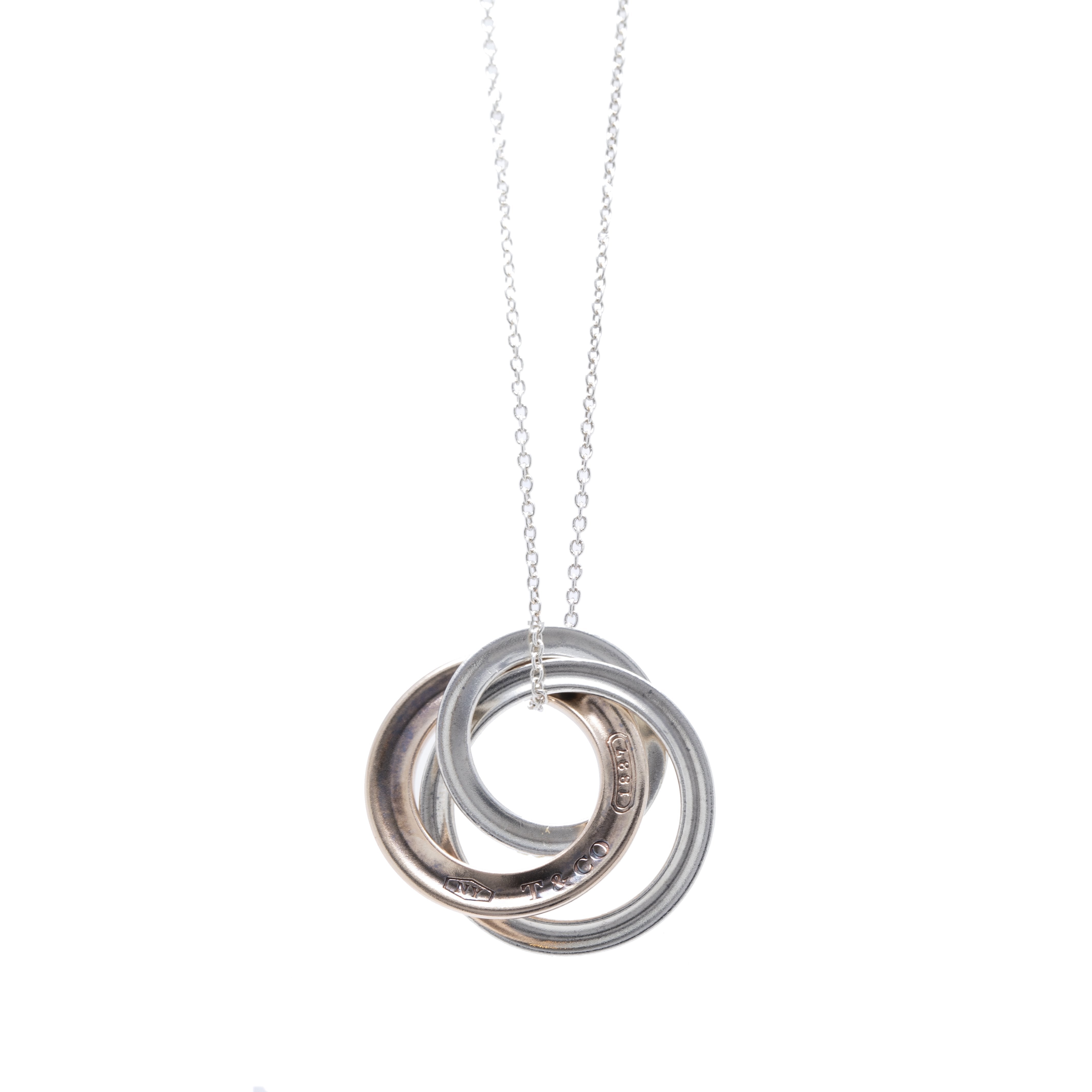 Tiffany & Co. Two-Tone 1837 Interlocking Circles Pendant Necklace